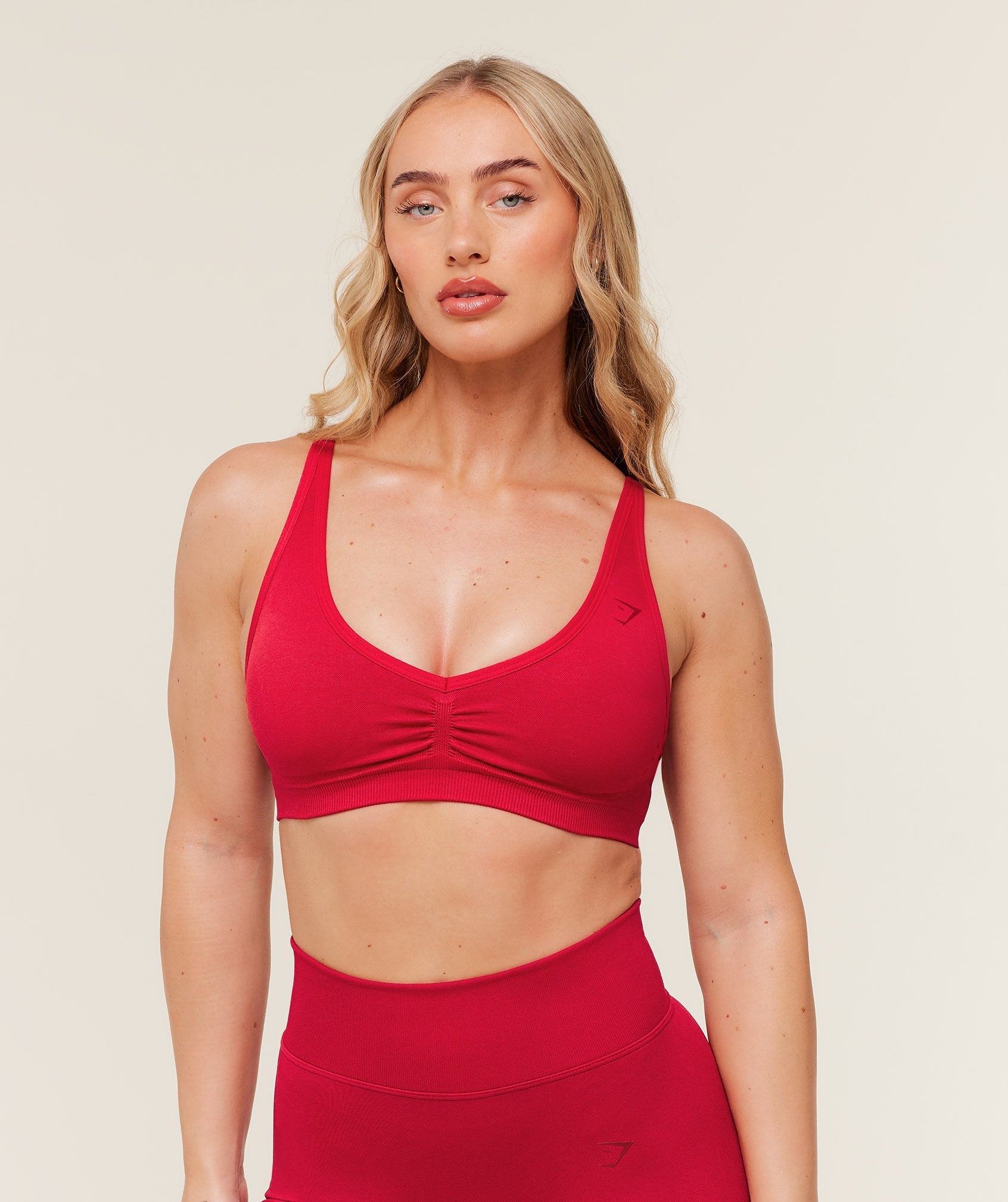Gymshark Lift Seamless Sports Bra - Carmine Red