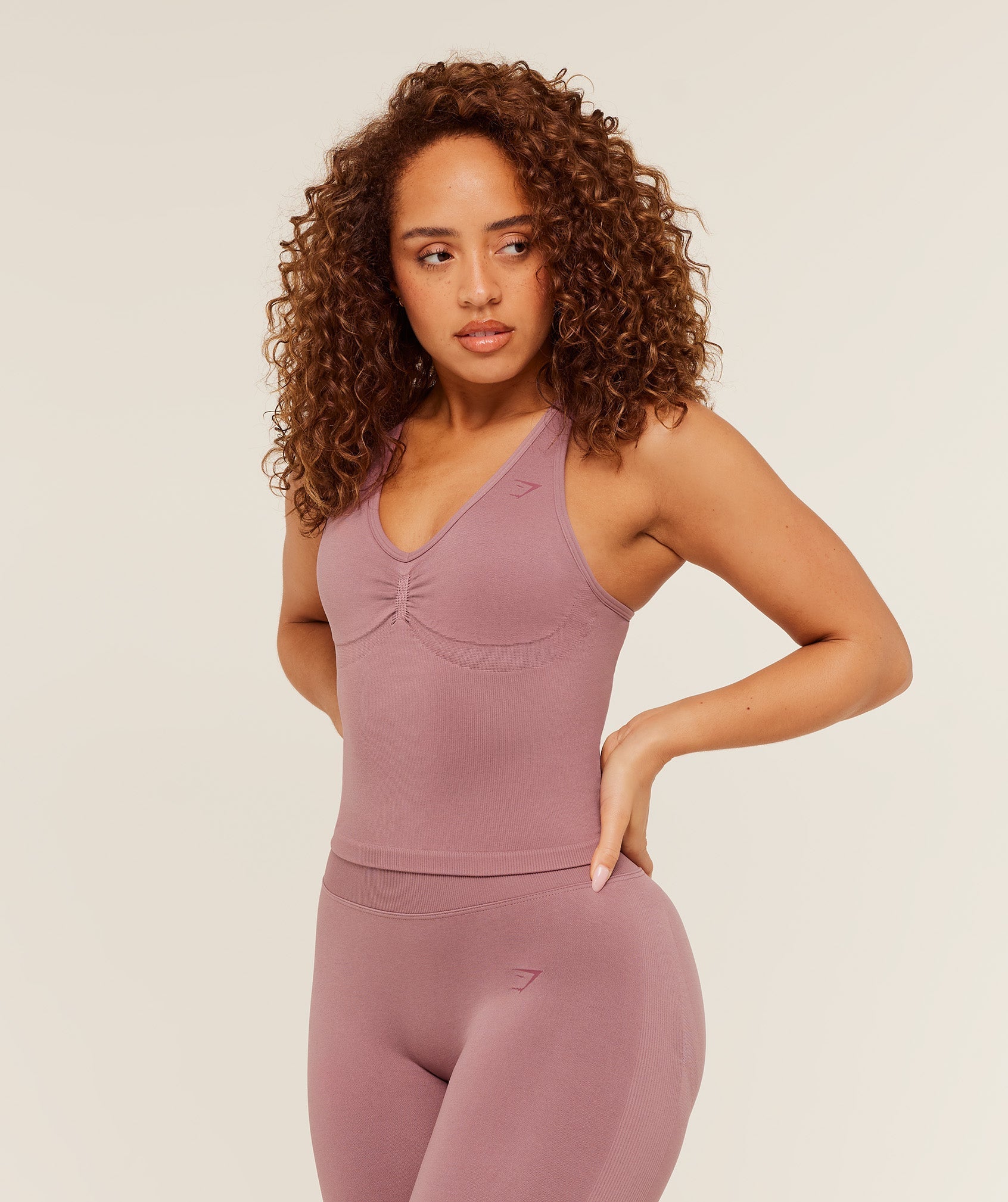 Gymshark Lift Seamless Tank with Shelf - Calm Pink