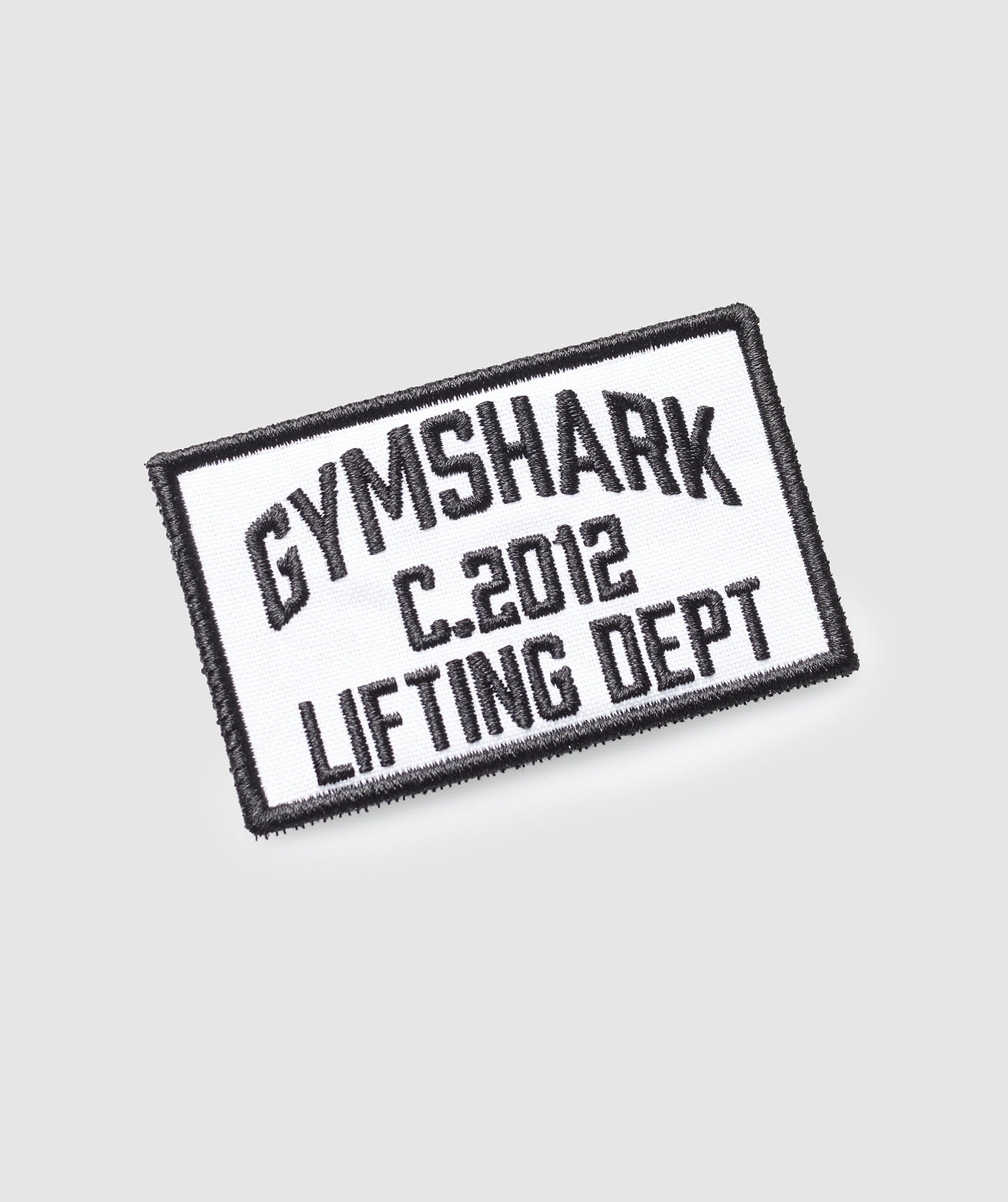Gymshark Lifting Dept Velcro Patch - White