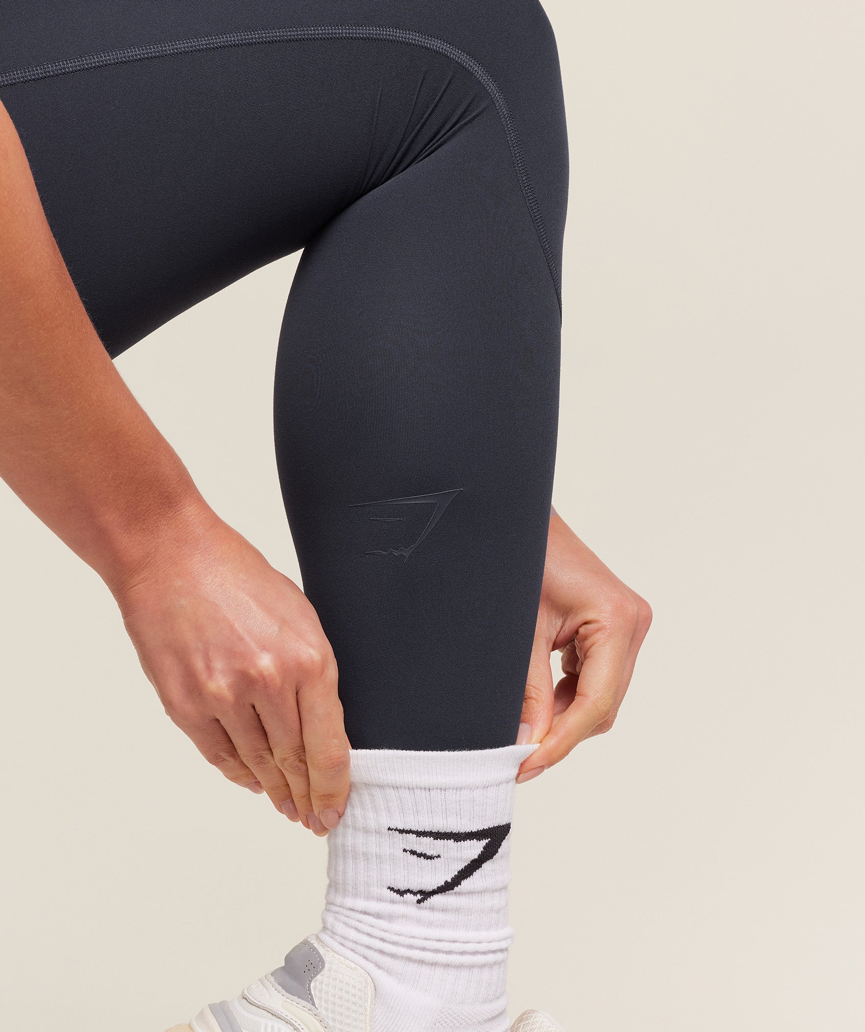 Gymshark Lifting Dipped Waistband Leggings - Heavy Blue