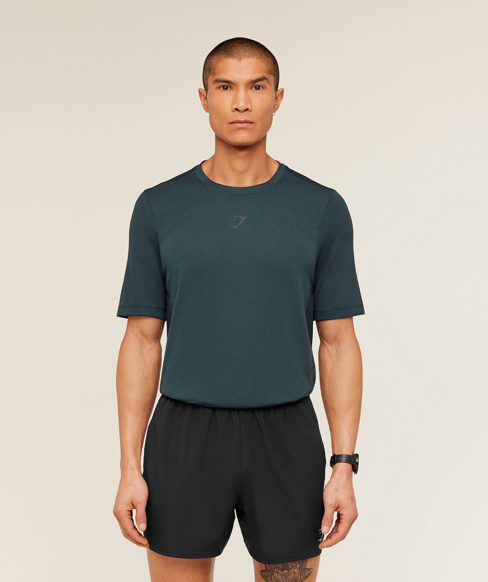 Gymshark Lightweight Seamless T-Shirt - GS Deep Petrol Blue/ Marl