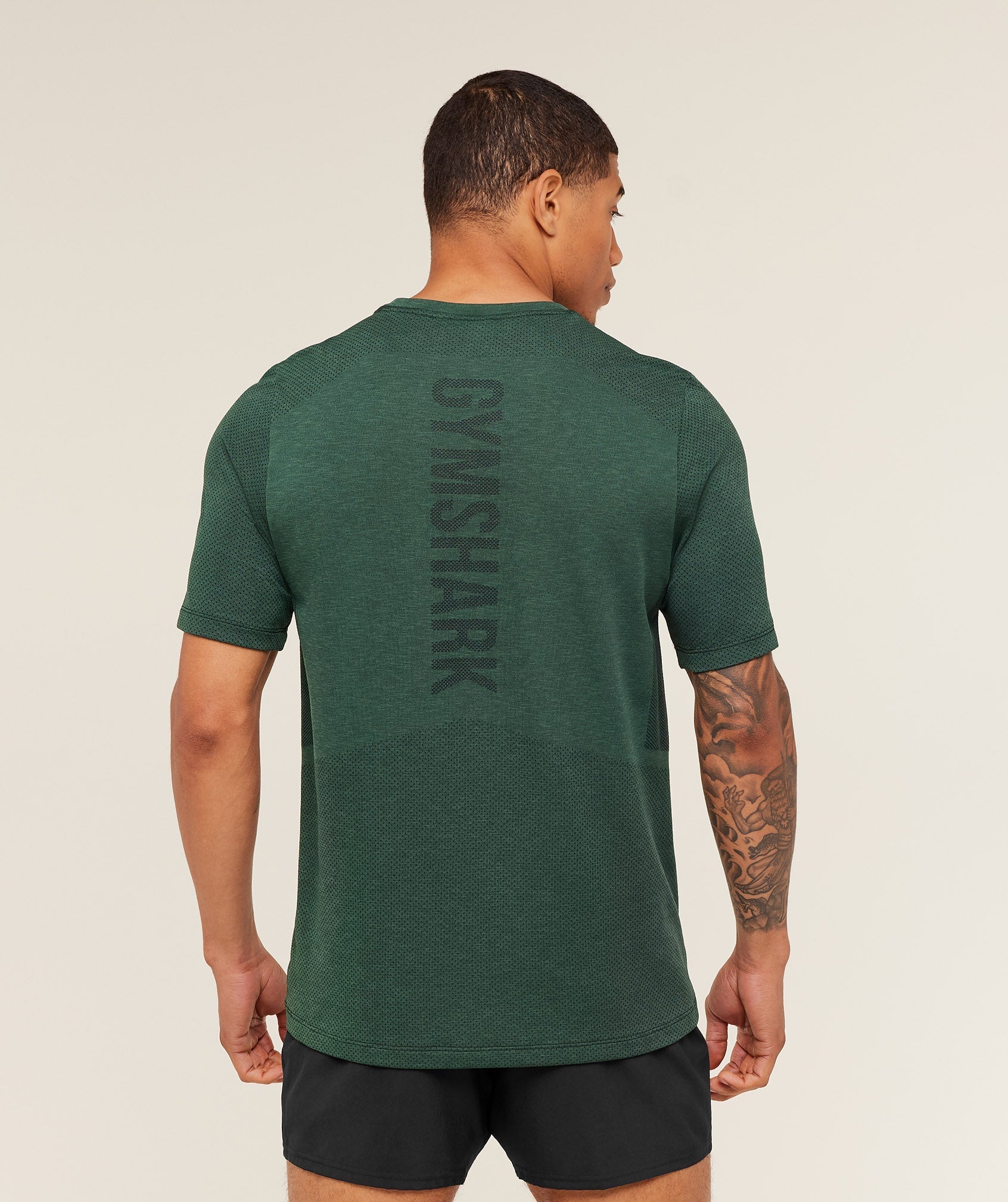 Gymshark Lightweight Seamless T-Shirt - GS Victory Green/ Marl