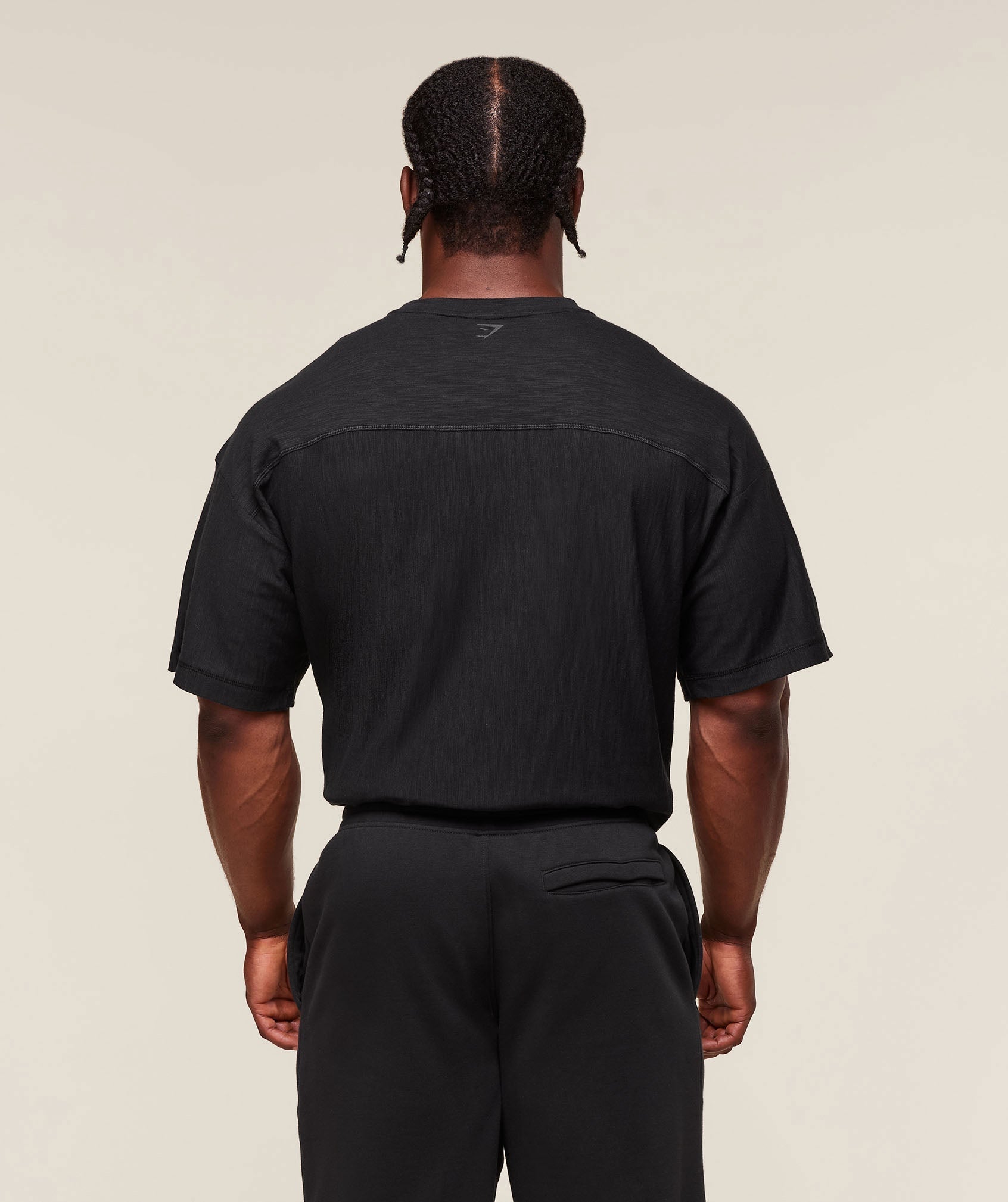 Gymshark Lightweight Slub Textured T-Shirt - Black