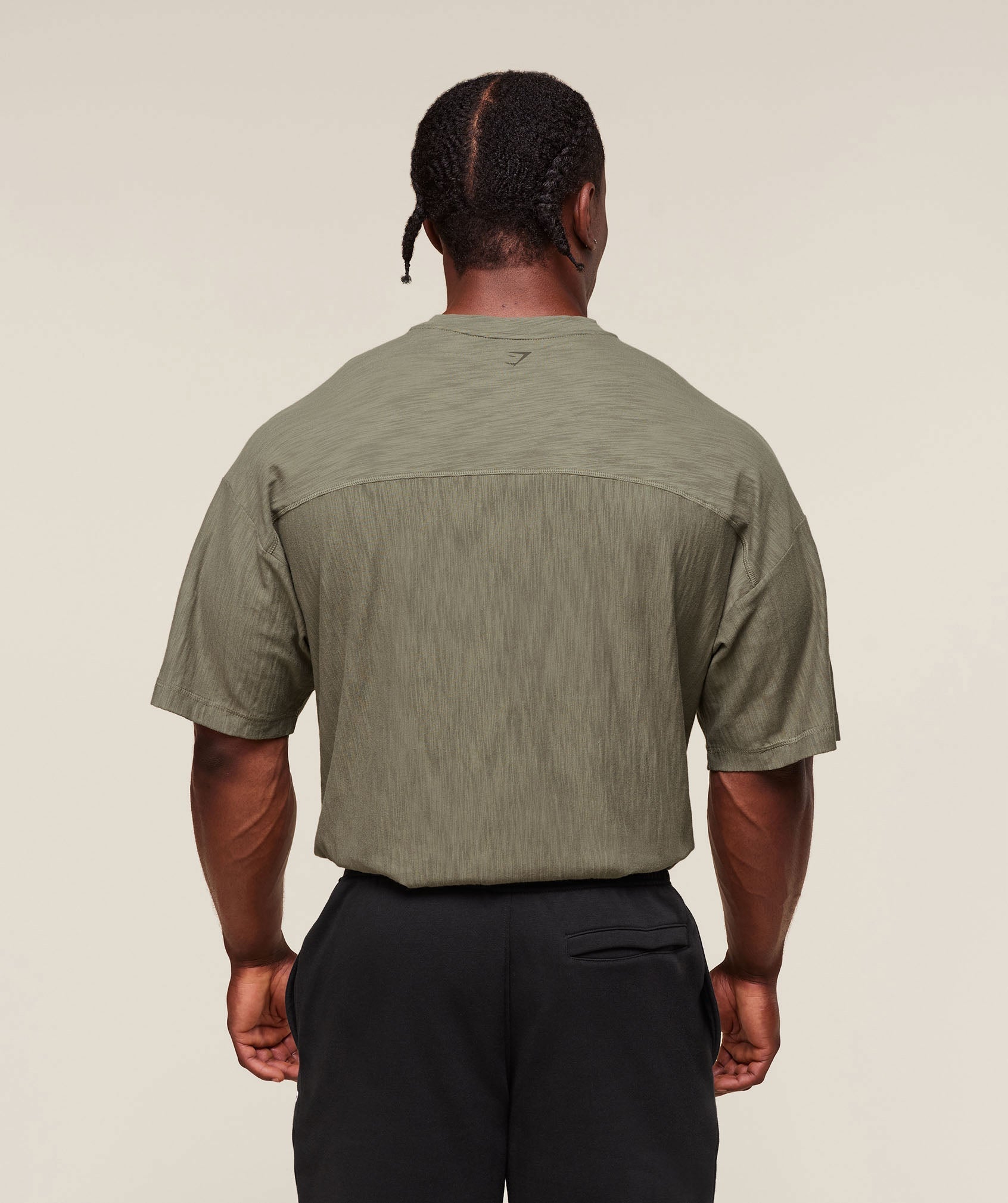 Gymshark Lightweight Slub Textured T-Shirt - Utility Green