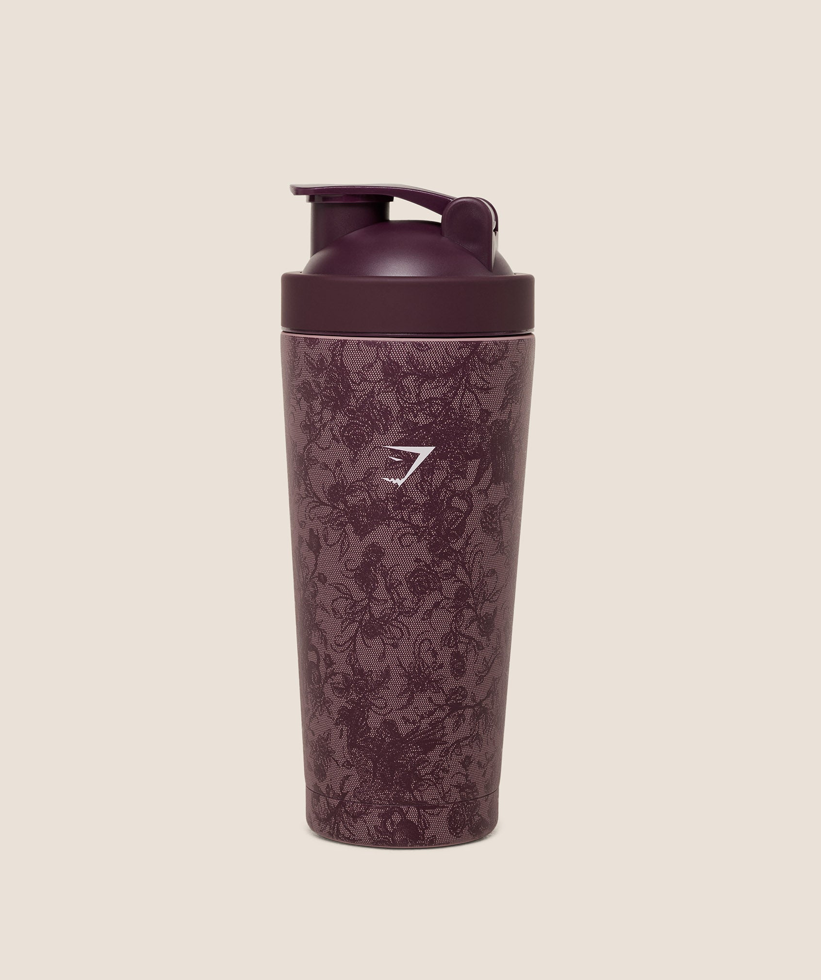 Gymshark Lace Graphic Metal Shaker - Impact Burgundy/Calm Pink