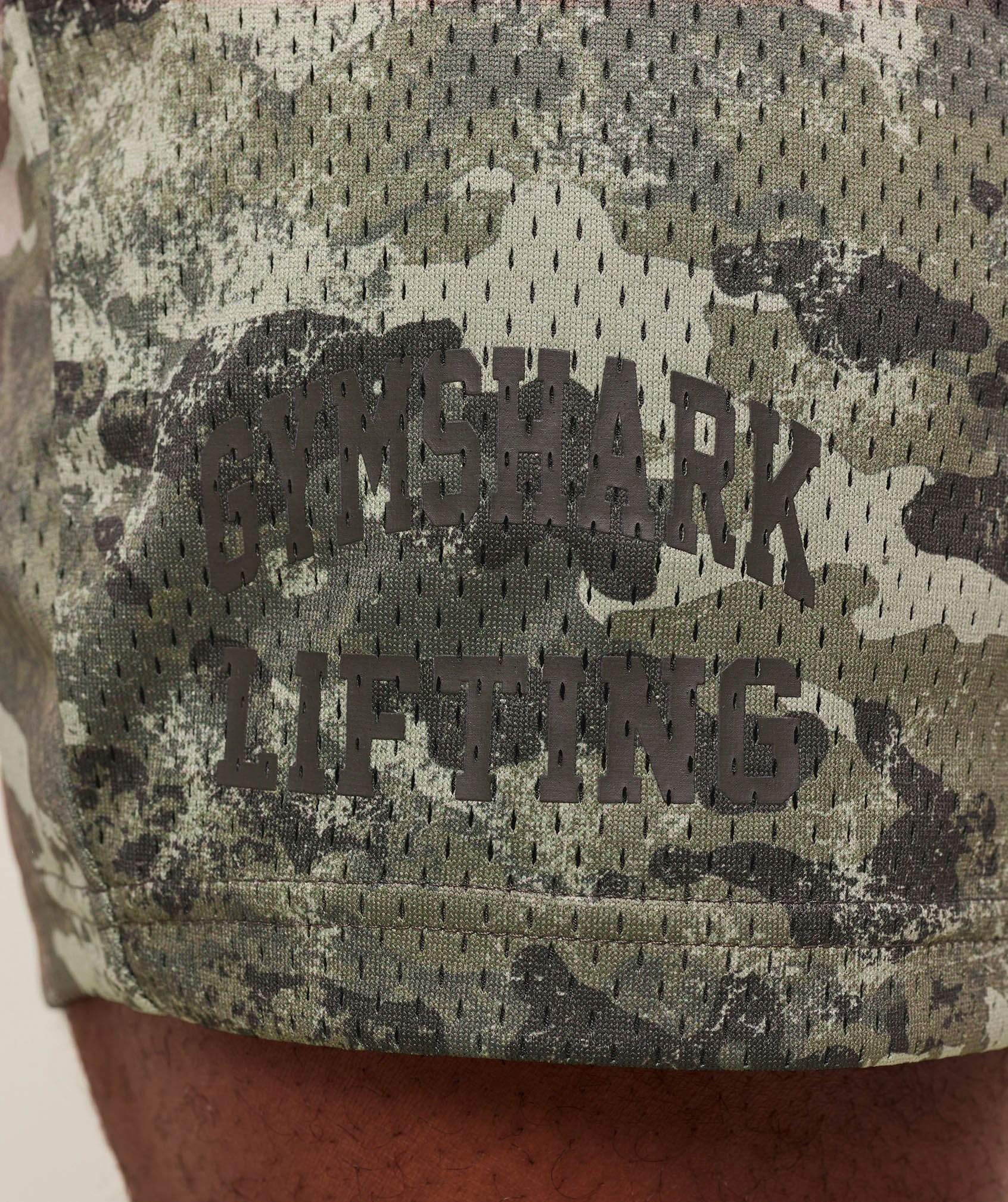 Gymshark Lifting Mesh 5" Shorts - Chalk Green