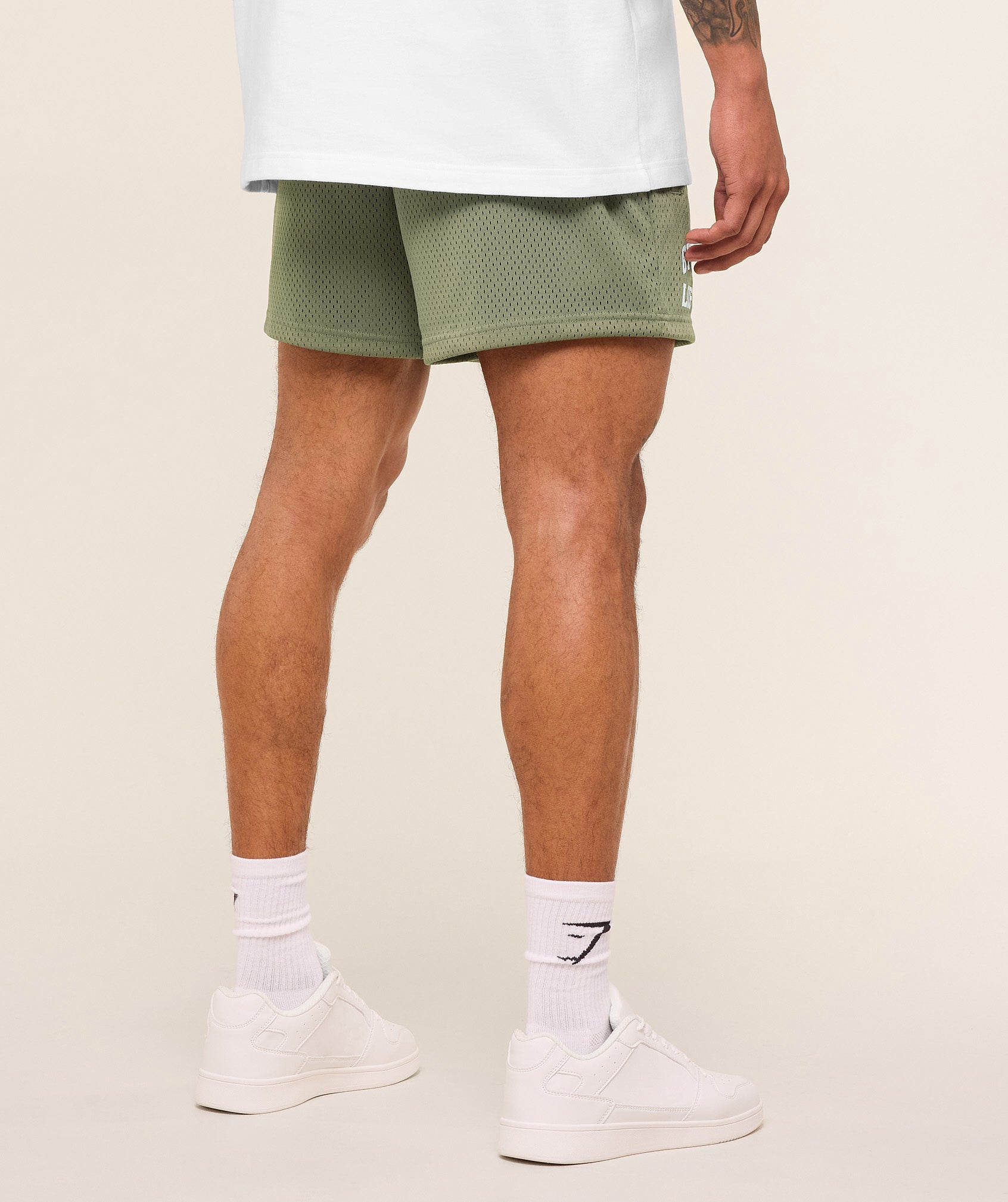 Gymshark Lifting Mesh 5" Shorts - Base Green