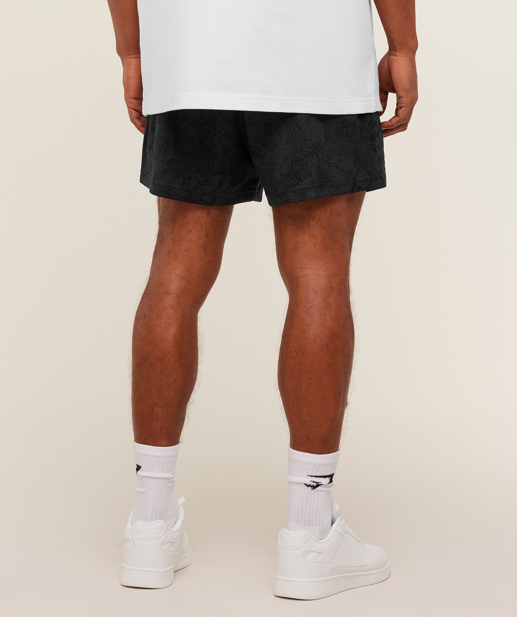 Gymshark Lifting Mesh 5" Shorts - Black/Onyx Grey