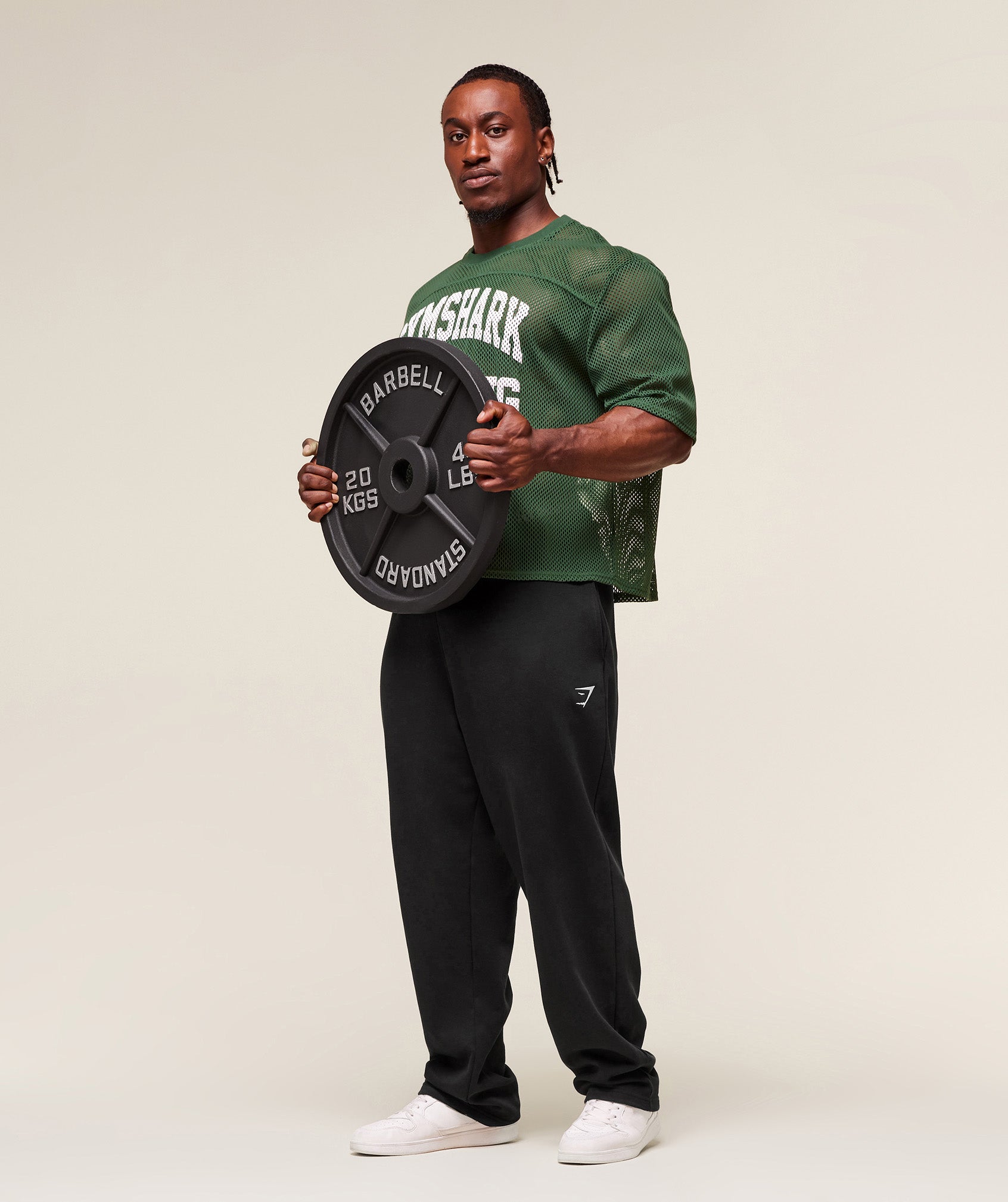 Gymshark Mesh Oversized T-Shirt - Classic Green