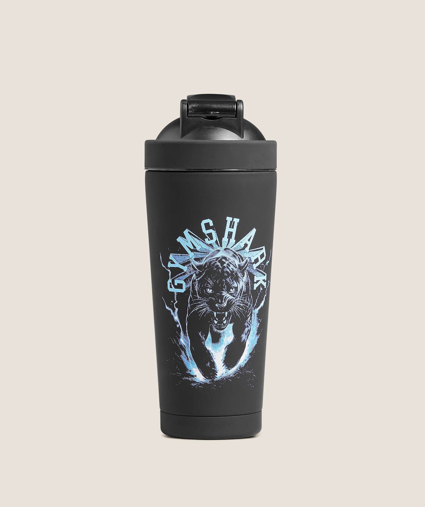 Gymshark Graphic Metal Insulated Shaker Bottle - Black