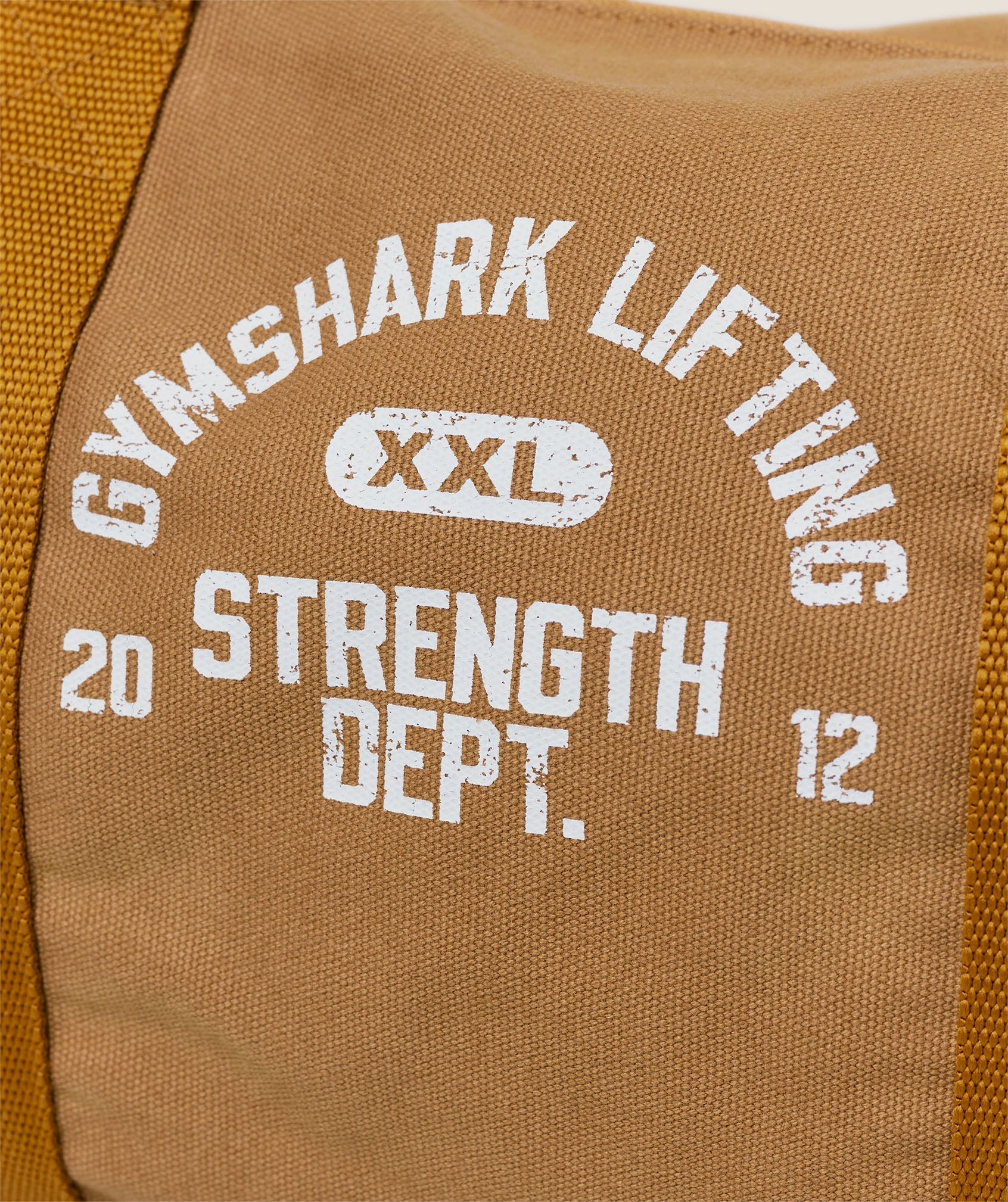 Gymshark Strength Dept Mini Canvas Duffle Bag - Antique Gold