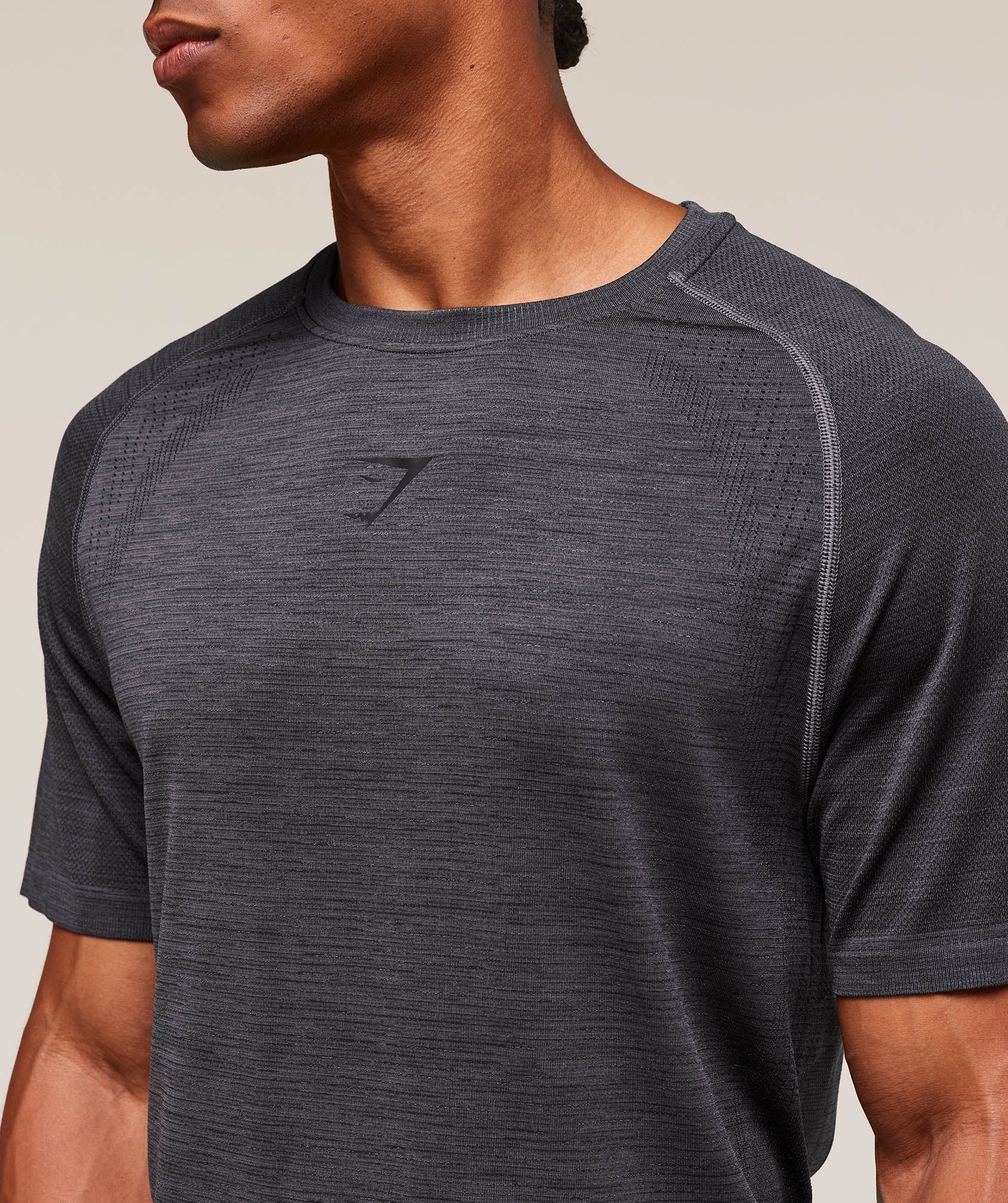 Gymshark Versatile Seamless T-Shirt - Dark Grey/Black