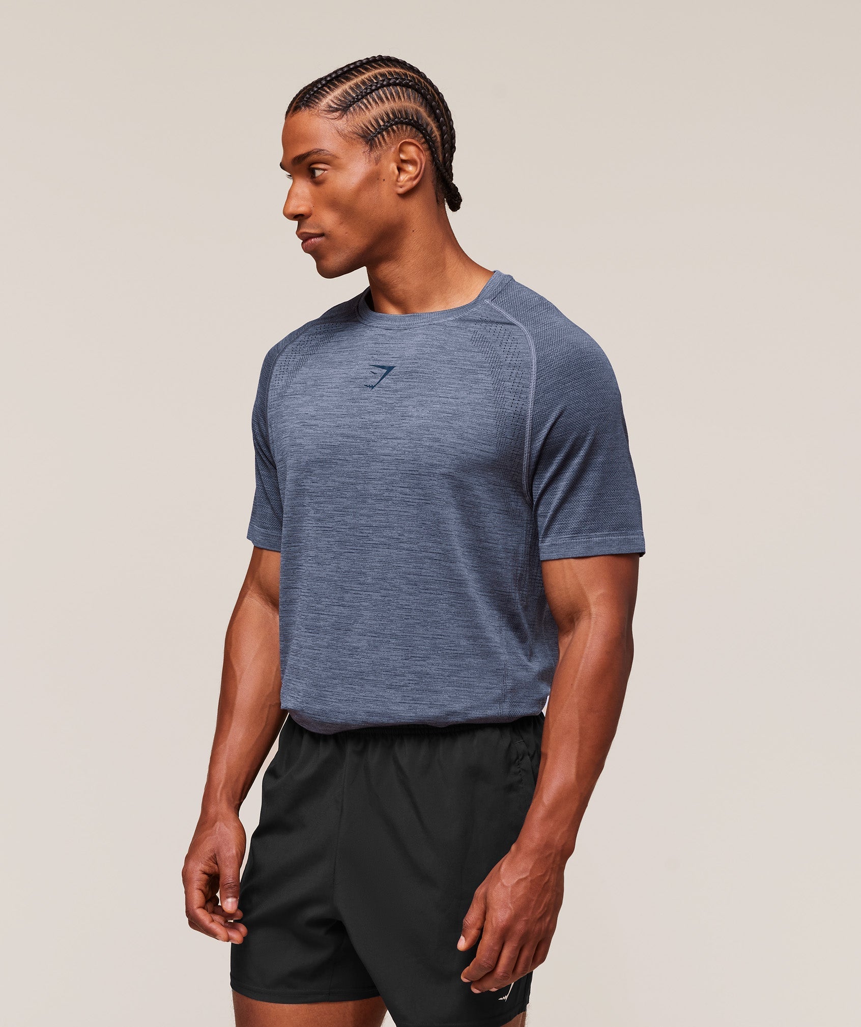 Gymshark Versatile Seamless T-Shirt - Iron Blue/Navy