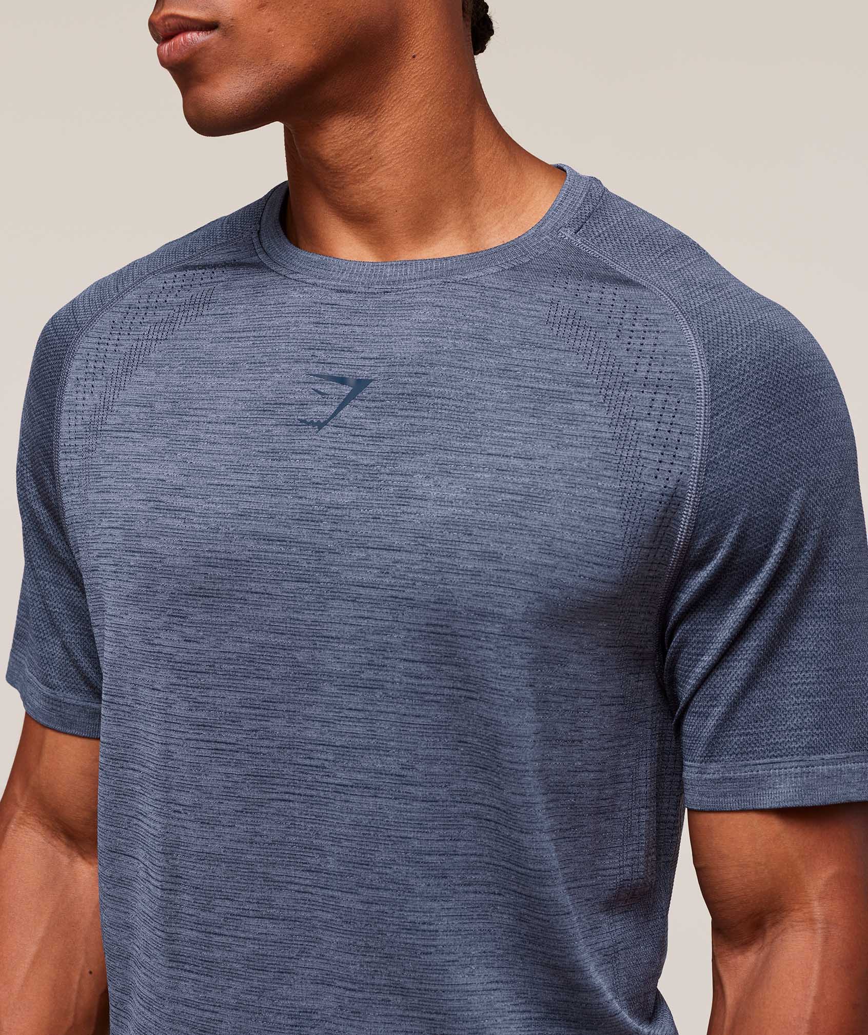 Gymshark Versatile Seamless T-Shirt - Iron Blue/Navy