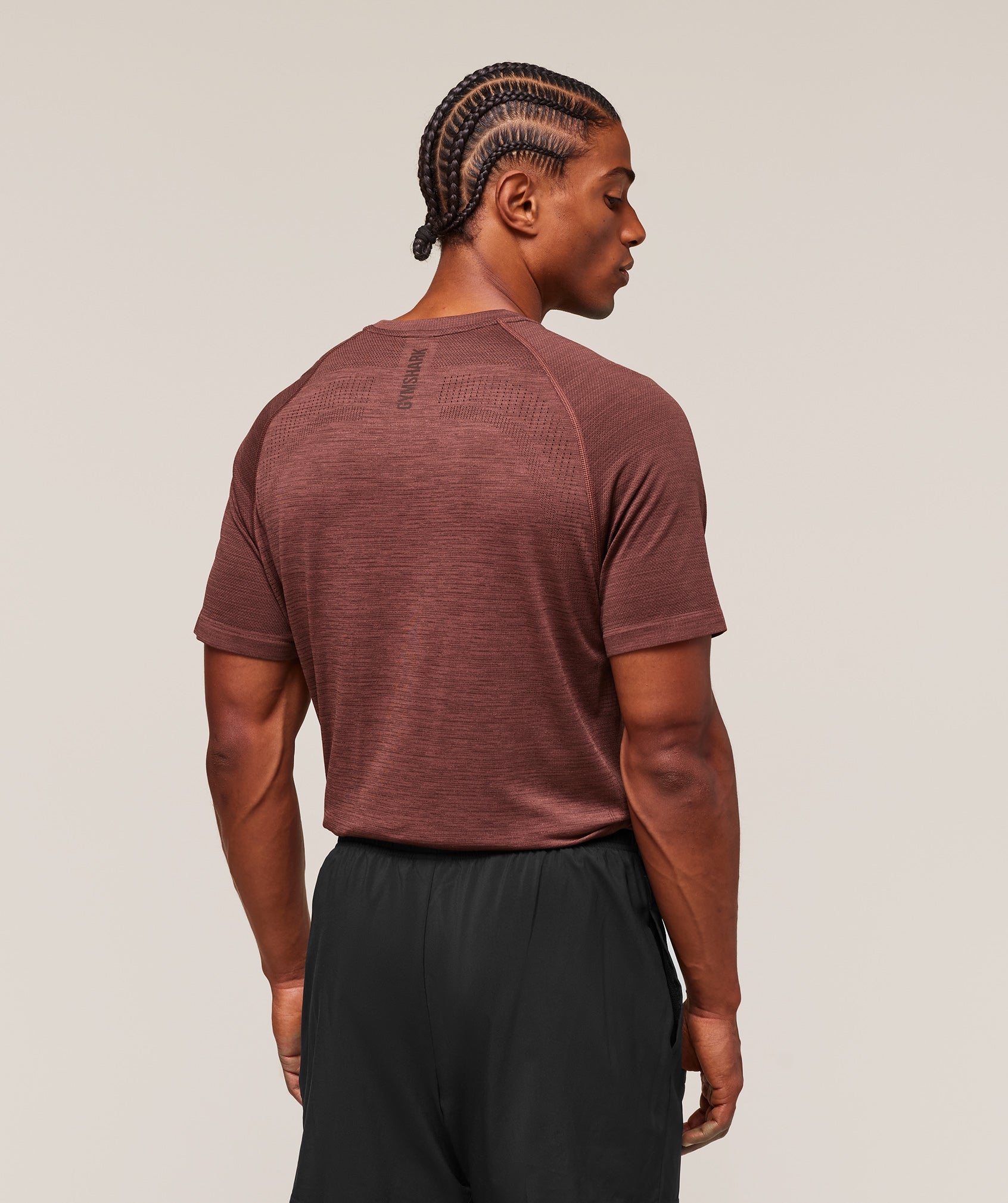 Gymshark Versatile Seamless T-Shirt - Rust Brown/Depth Brown