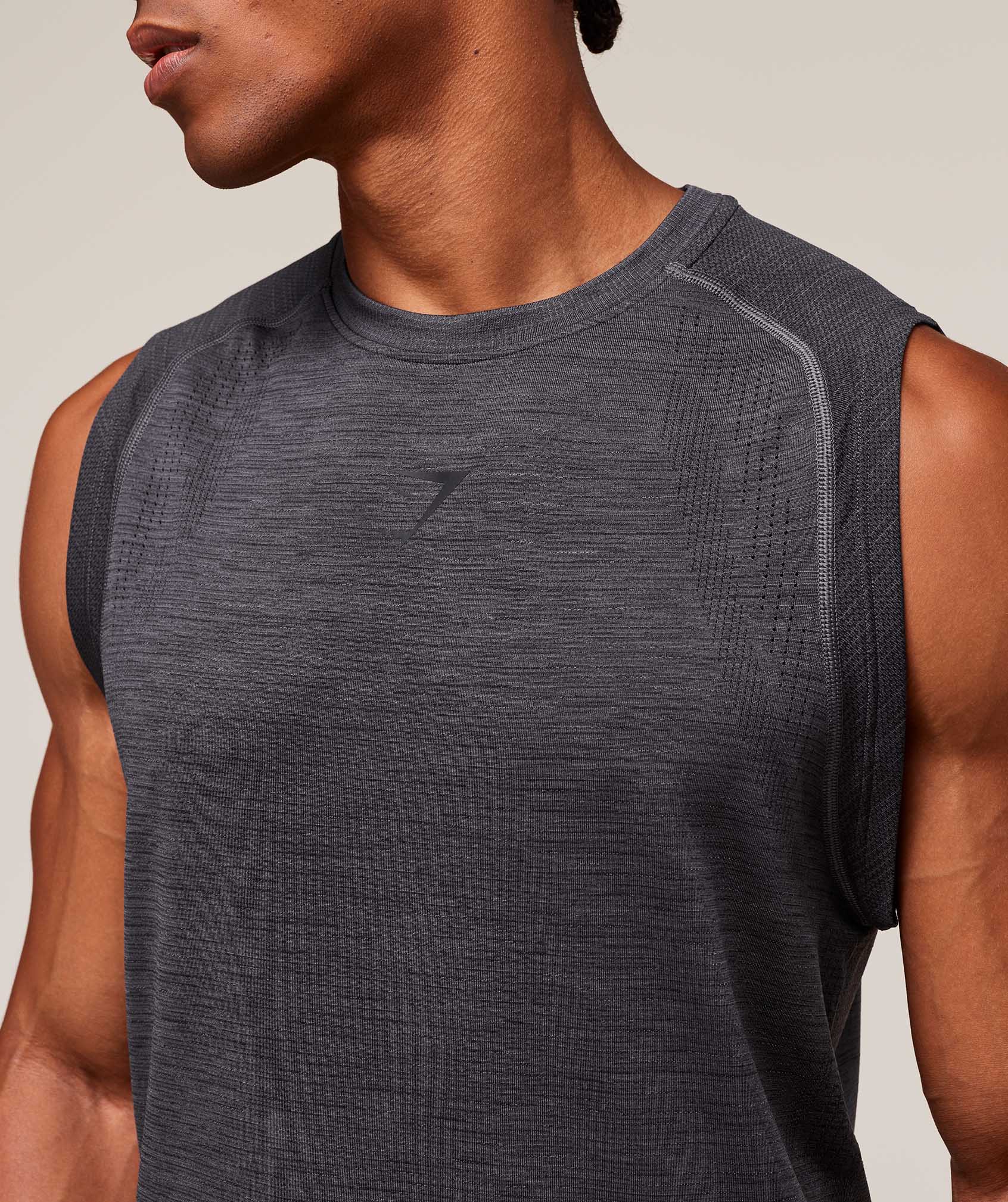 Gymshark Versatile Seamless Tank - Dark Grey/Black