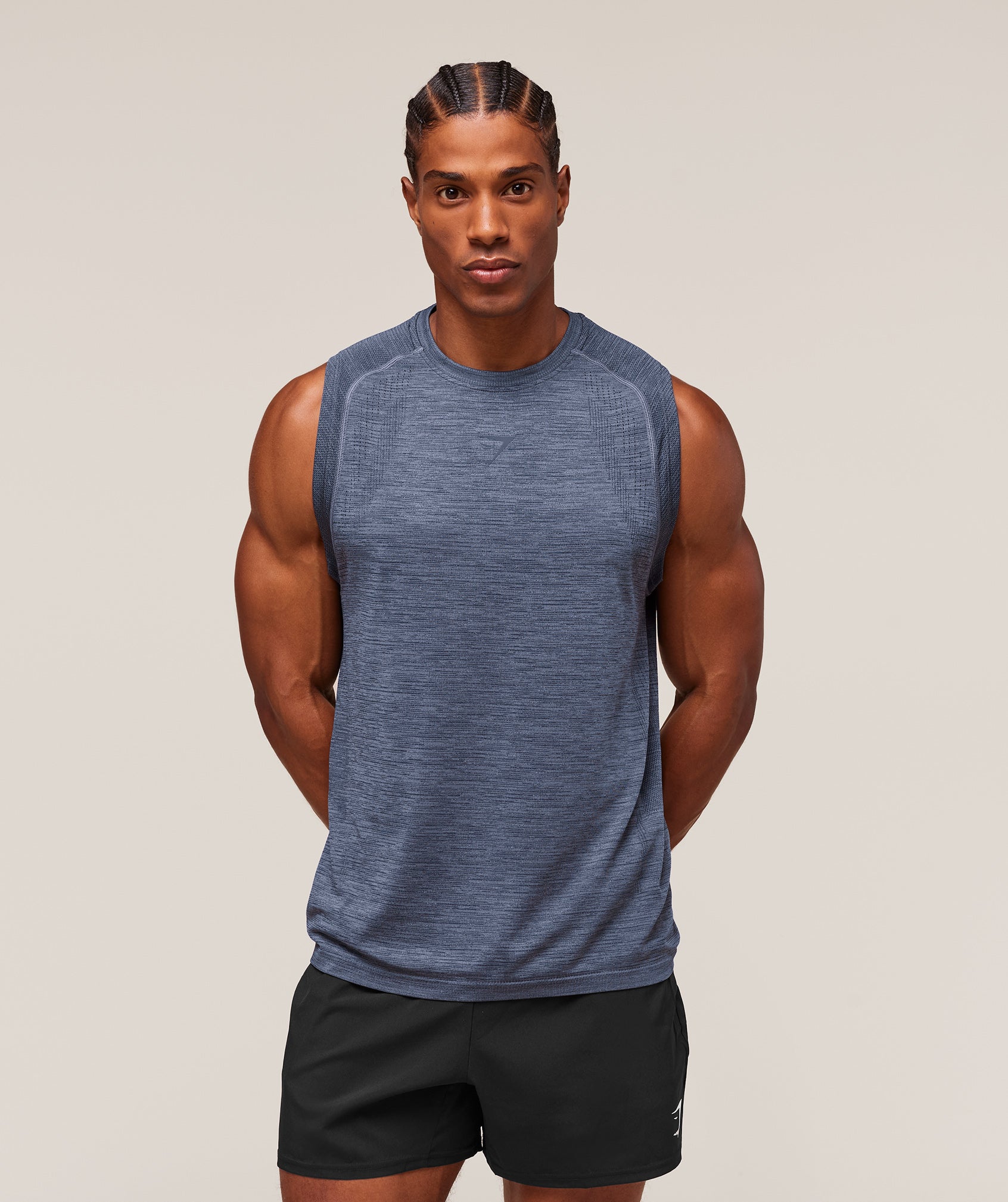 Gymshark Versatile Seamless Tank - Iron Blue/Navy