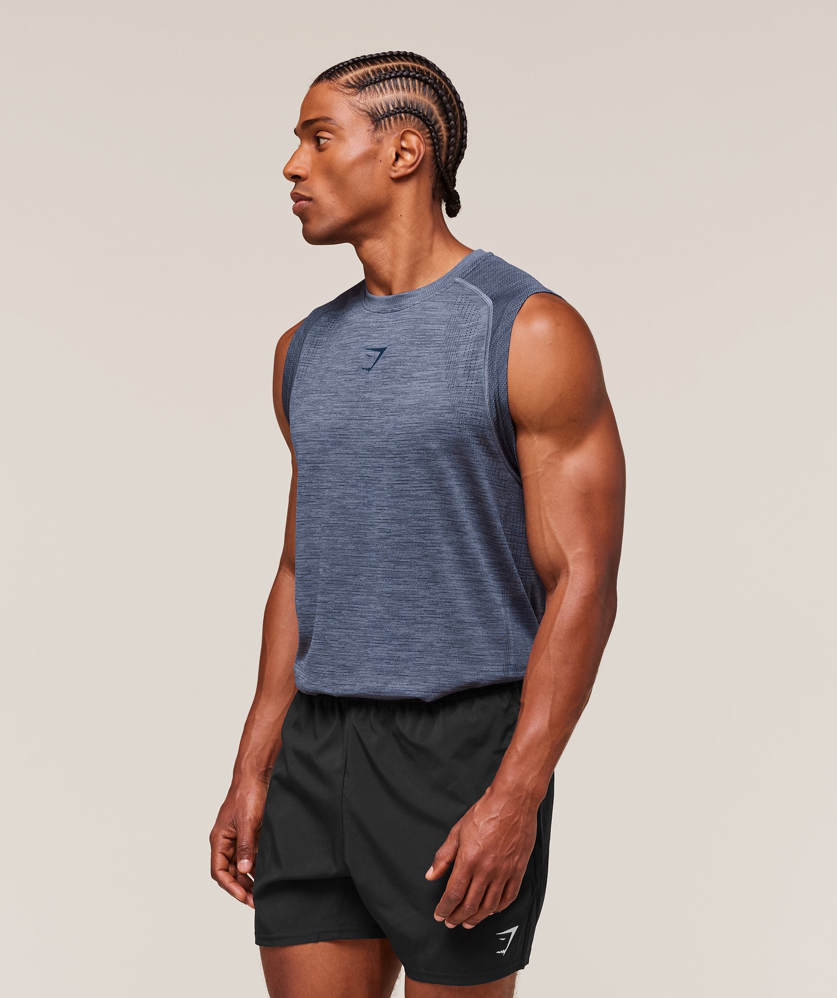 Gymshark Versatile Seamless Tank - Iron Blue/Navy