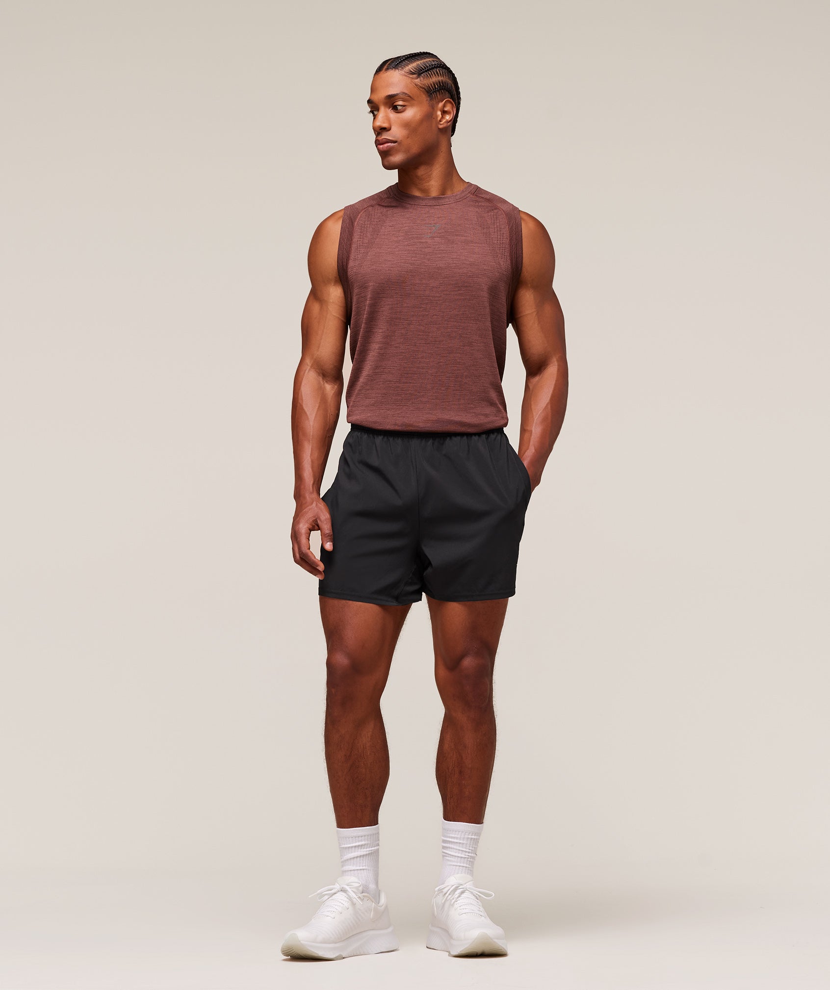 Gymshark Versatile Seamless Tank - Rust Brown/Depth Brown