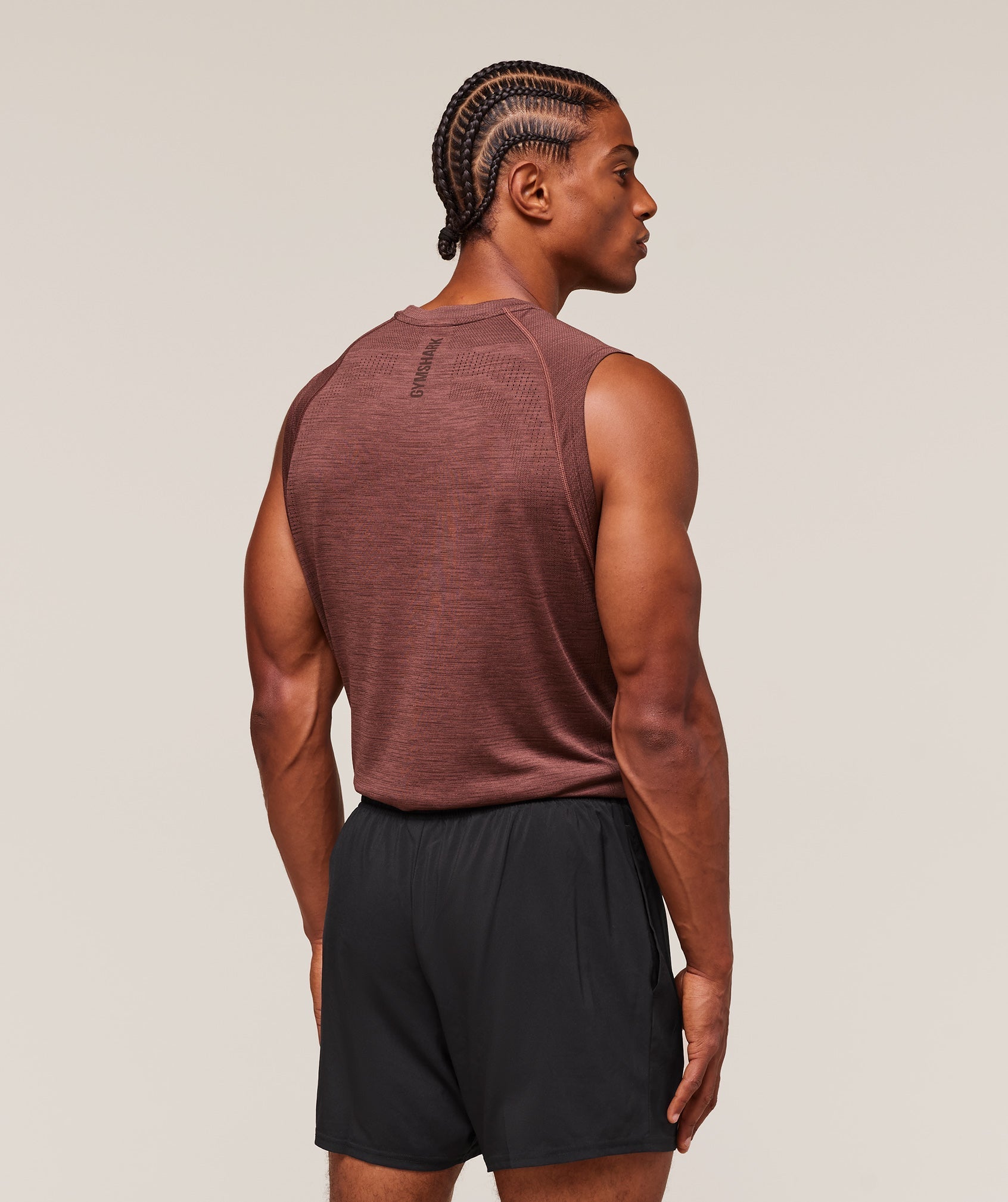 Gymshark Versatile Seamless Tank - Rust Brown/Depth Brown