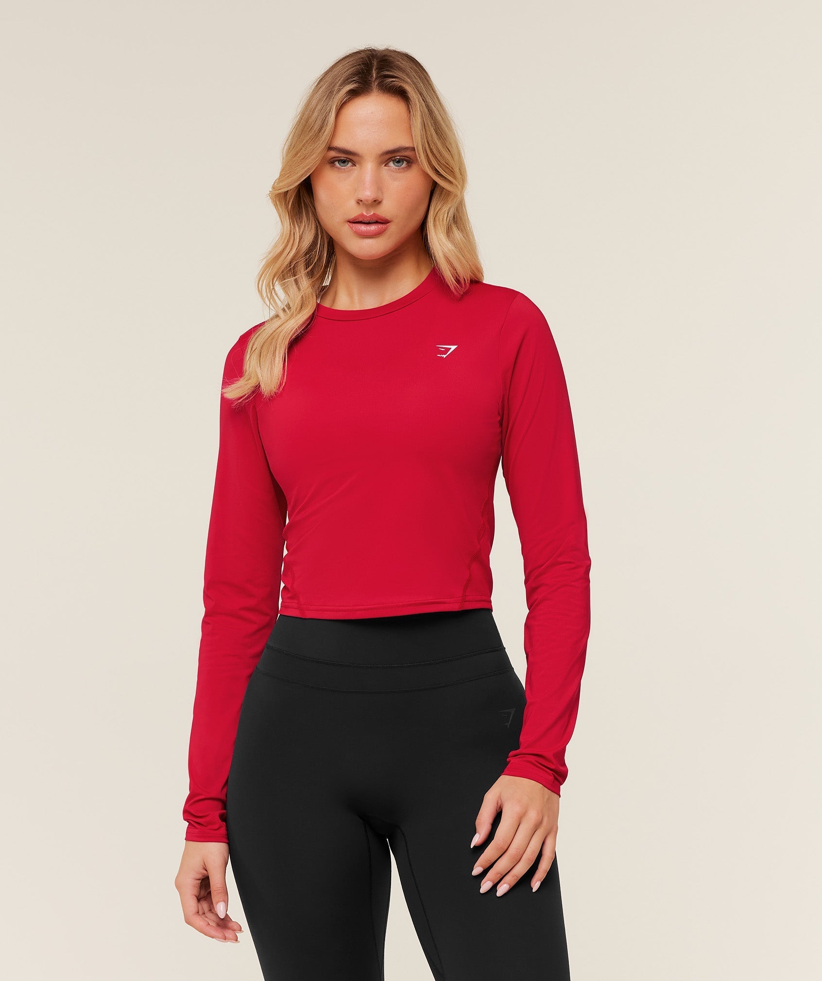 Gymshark Training Midi Long Sleeve Top - Carmine Red