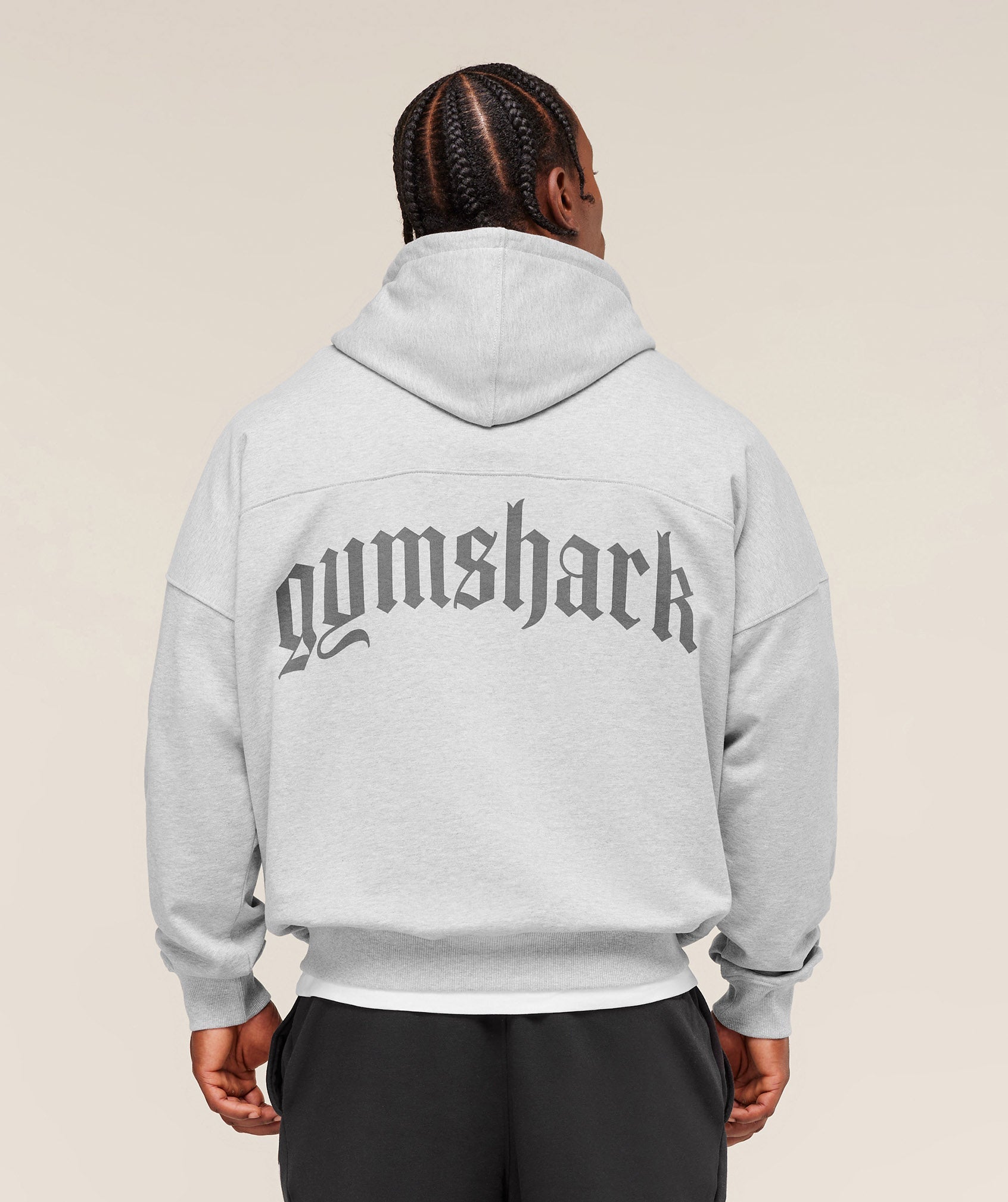 Gymshark Olde English Hoodie - Soft Grey Marl