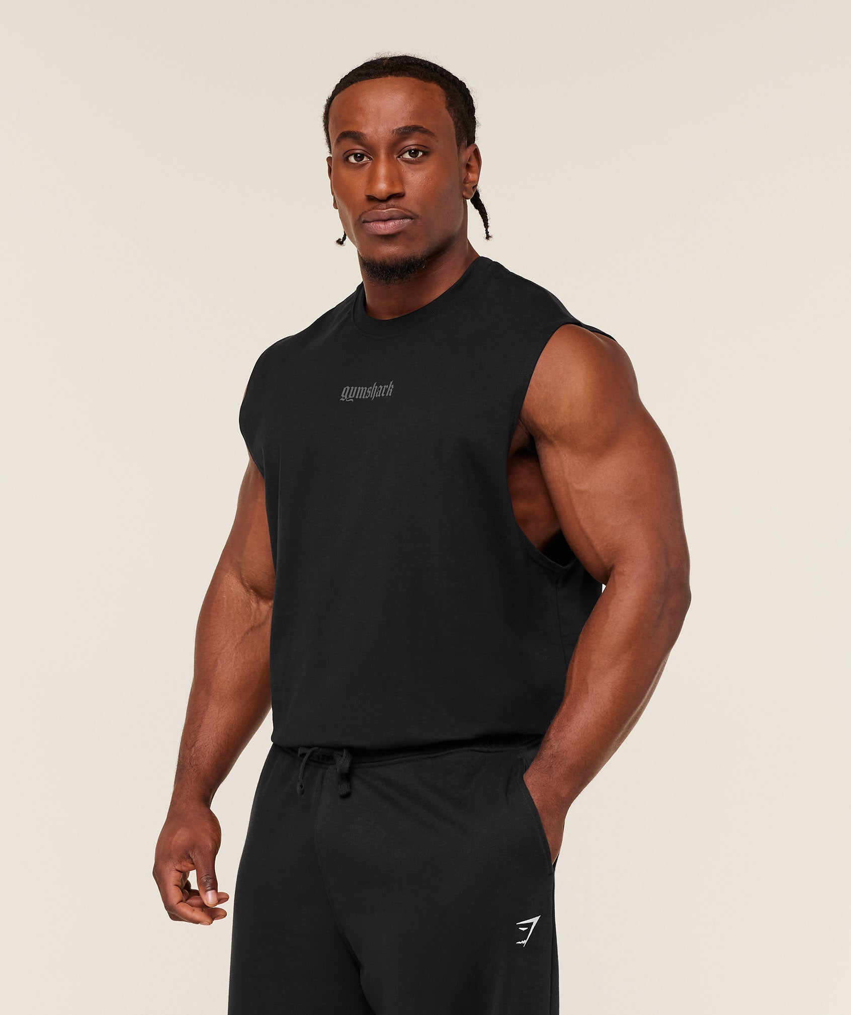 Gymshark Olde English Tank - GS Black