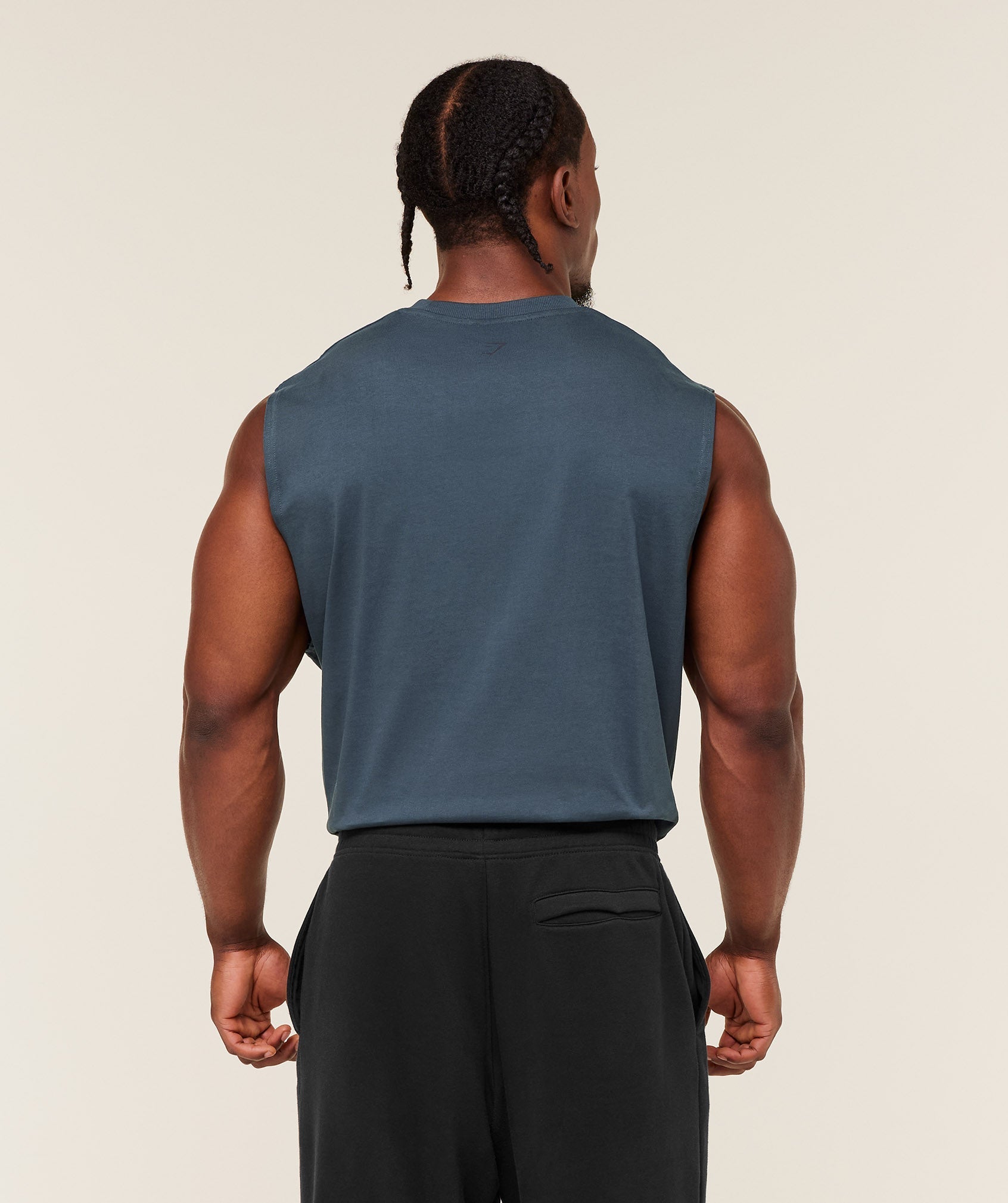 Gymshark Olde English Tank - GS Stealth Blue