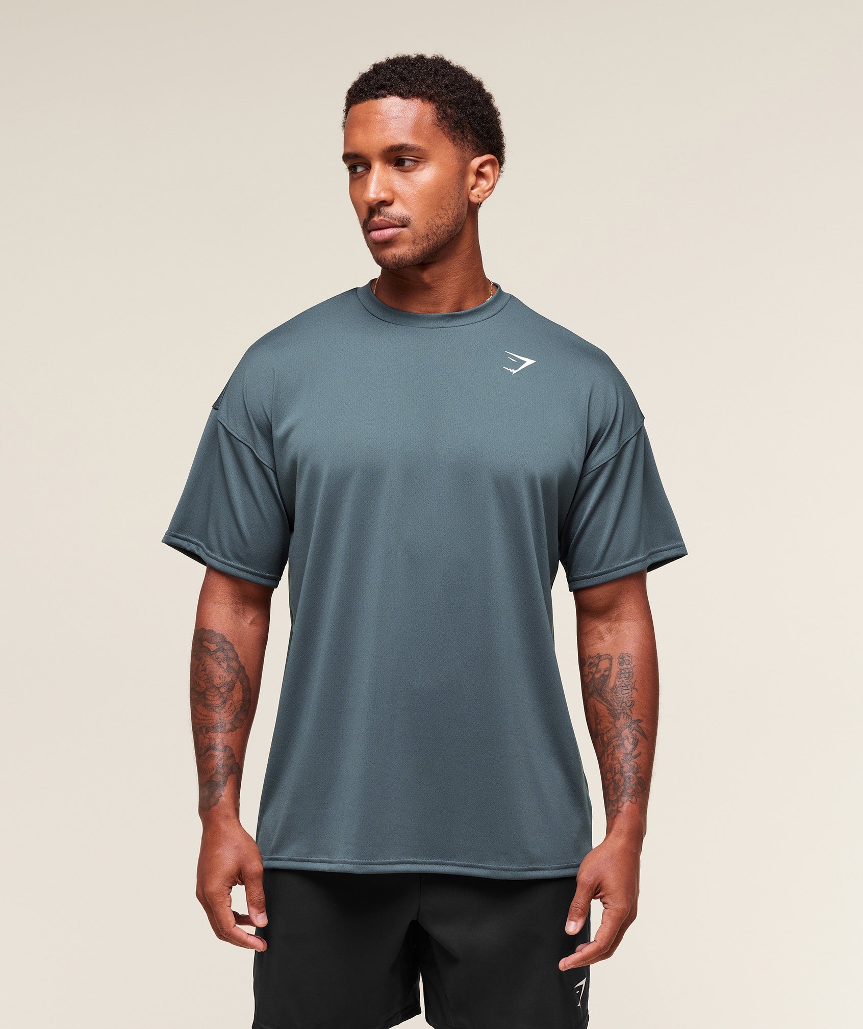 Gymshark Oversized Performance T-Shirt - Titanium Blue