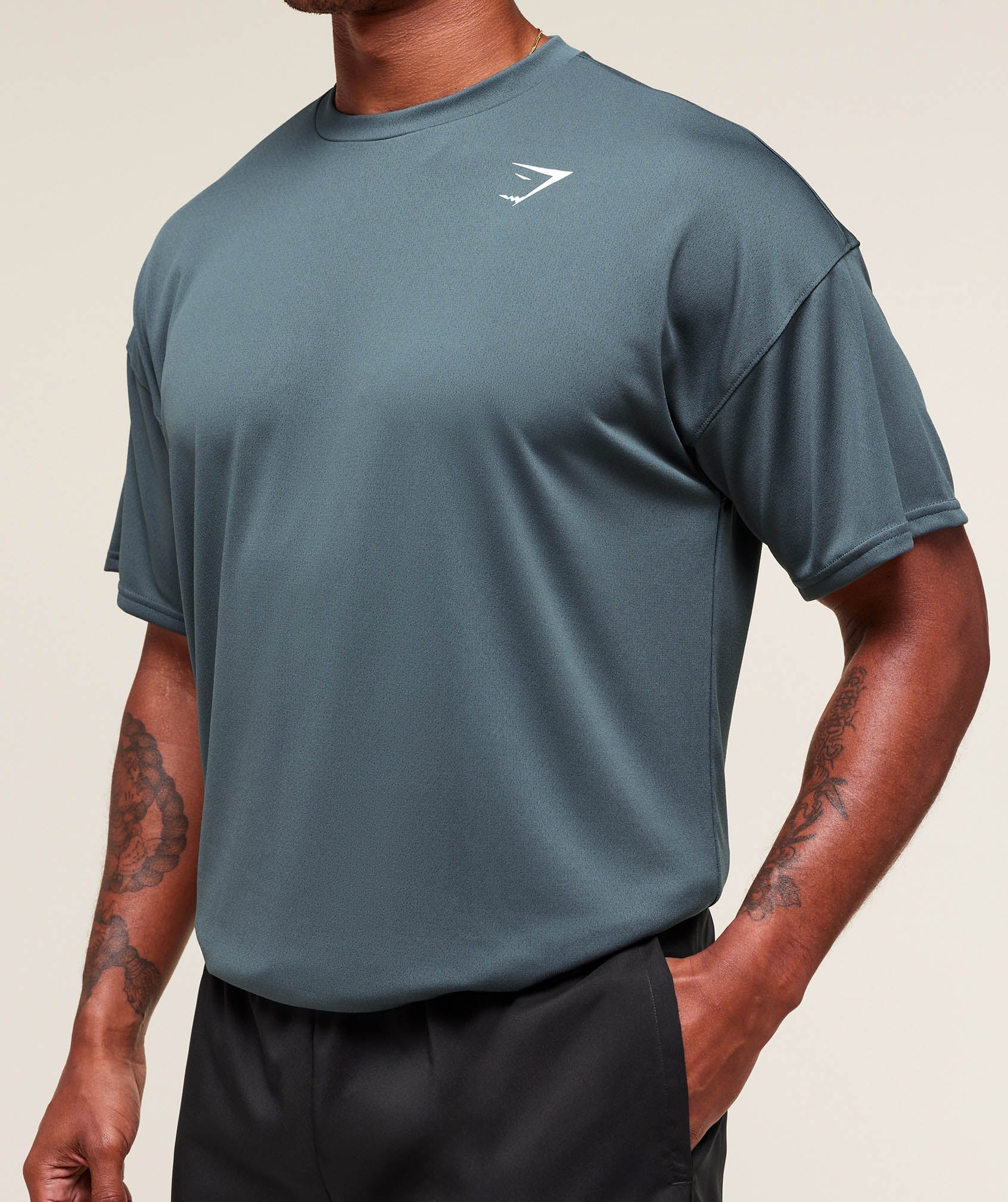 Gymshark Oversized Performance T-Shirt - Titanium Blue