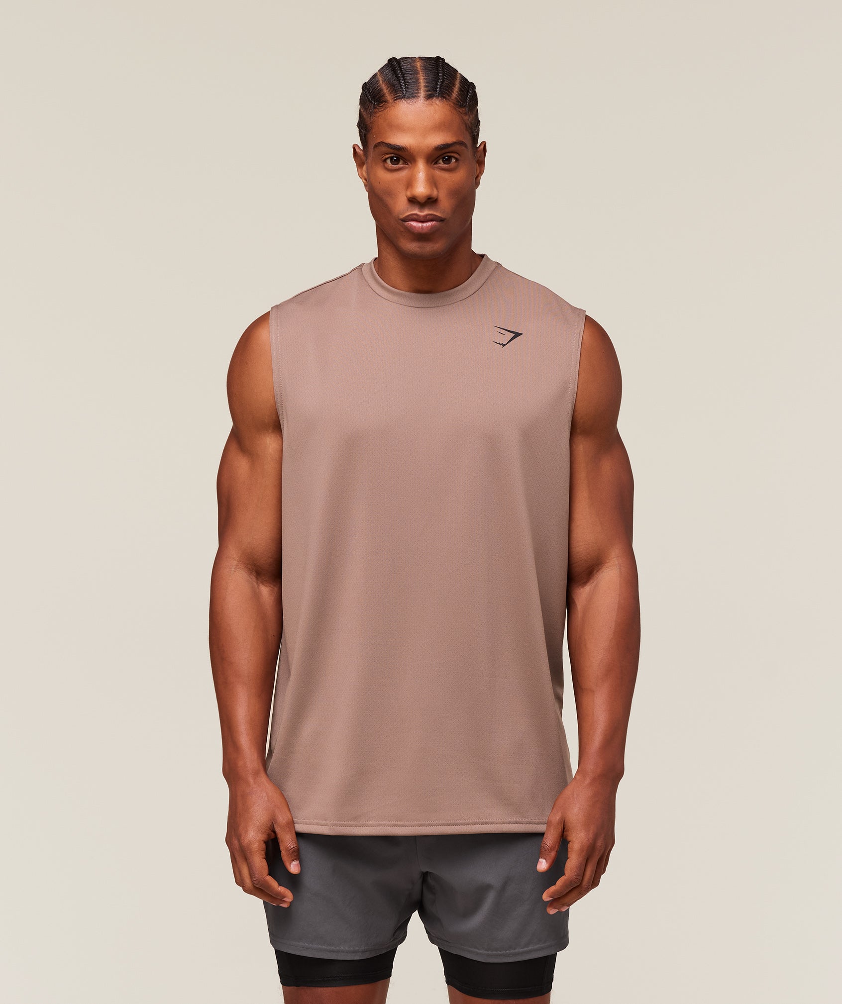 Gymshark Arrival Oversized Tank - Mocha Mauve