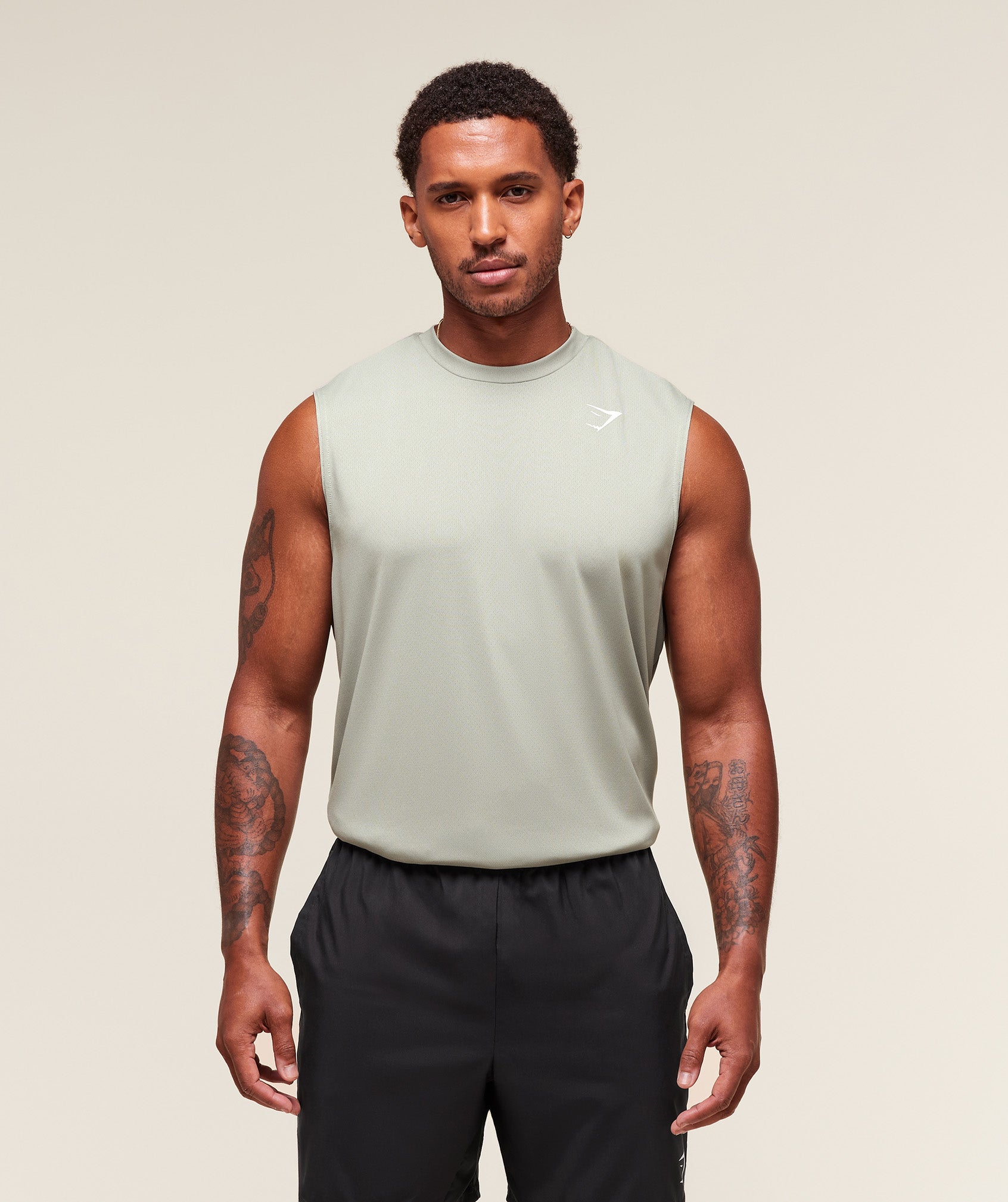 Gymshark Arrival Oversized Tank - Stone Grey