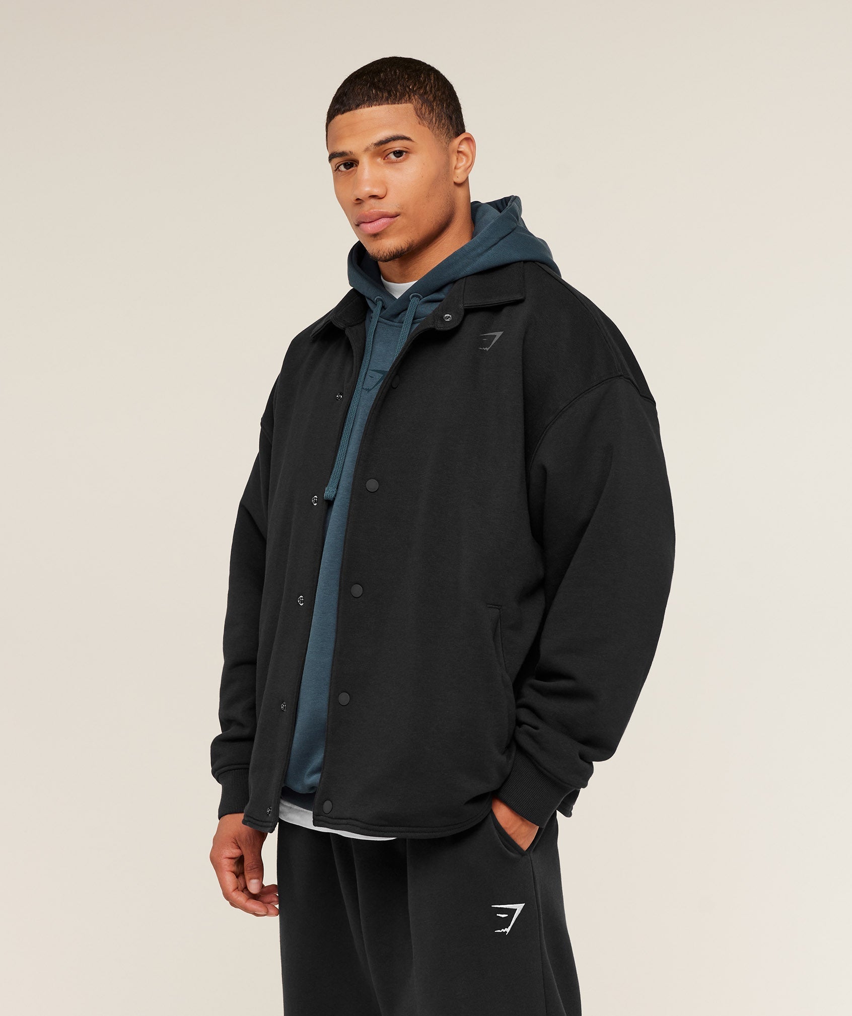 Gymshark Power Coach Jacket - GS Black/GS Asphalt Grey