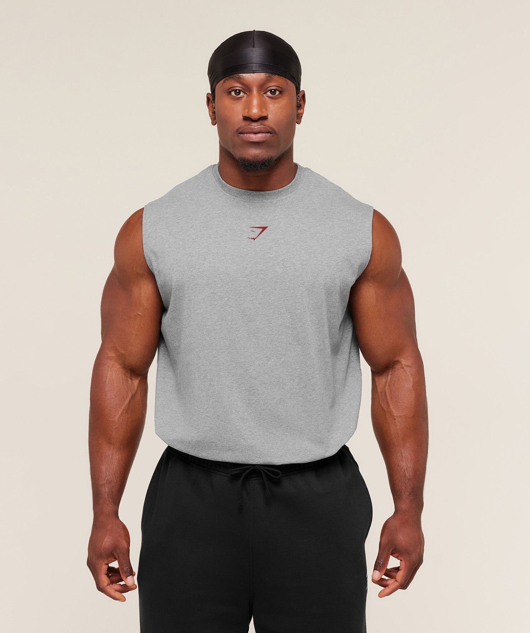 Gymshark Power Cut Off Tank - Charcoal Core Marl