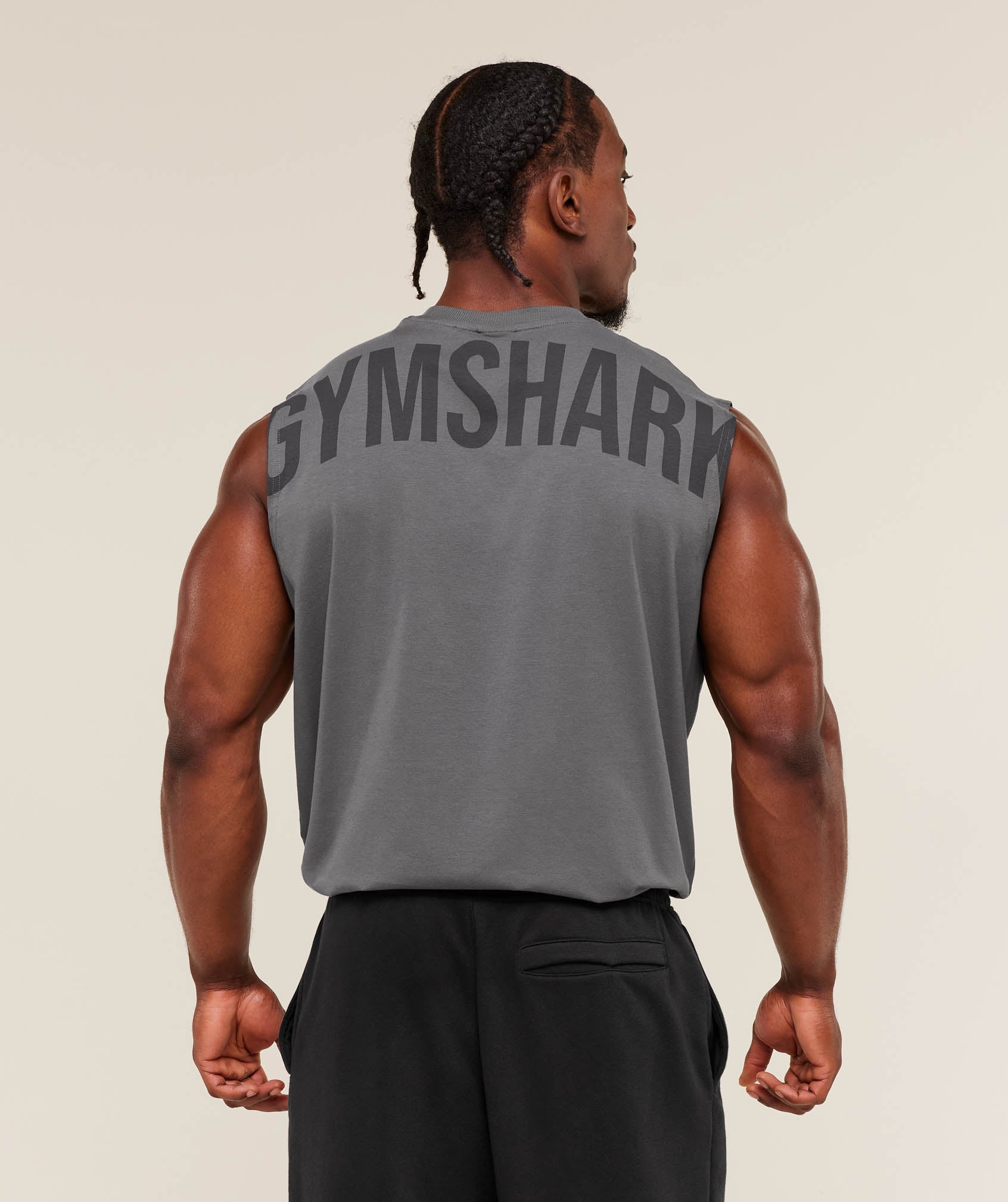 Gymshark Power Cut Off Tank - Dark Grey