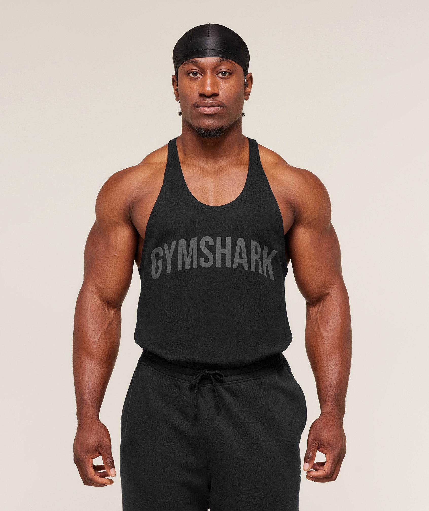 Gymshark Power Stringer - Black/Asphalt Grey