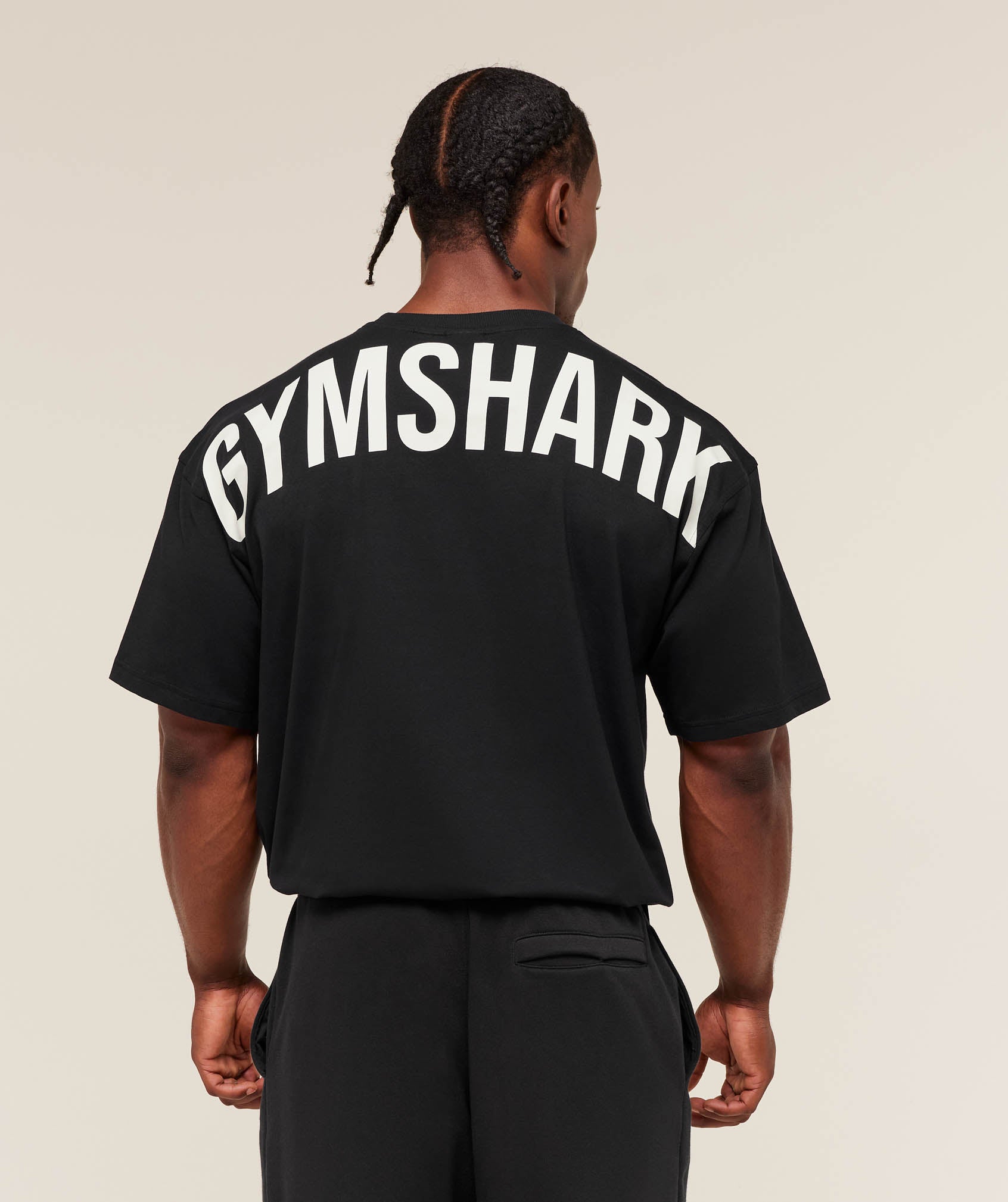 Gymshark Power T-Shirt - Black/Oat White