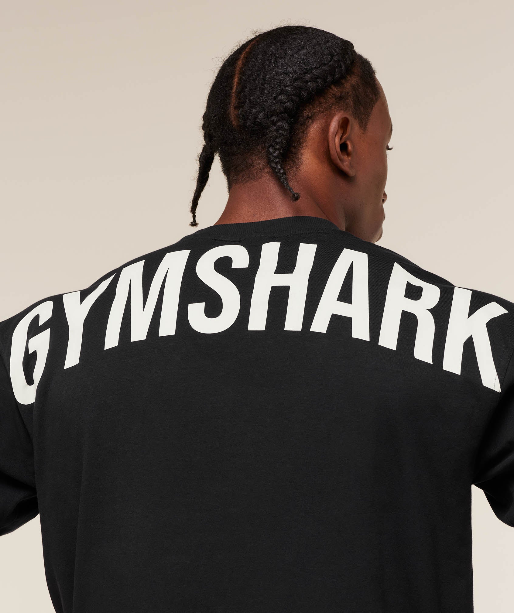 Gymshark Power T-Shirt - Black/Oat White