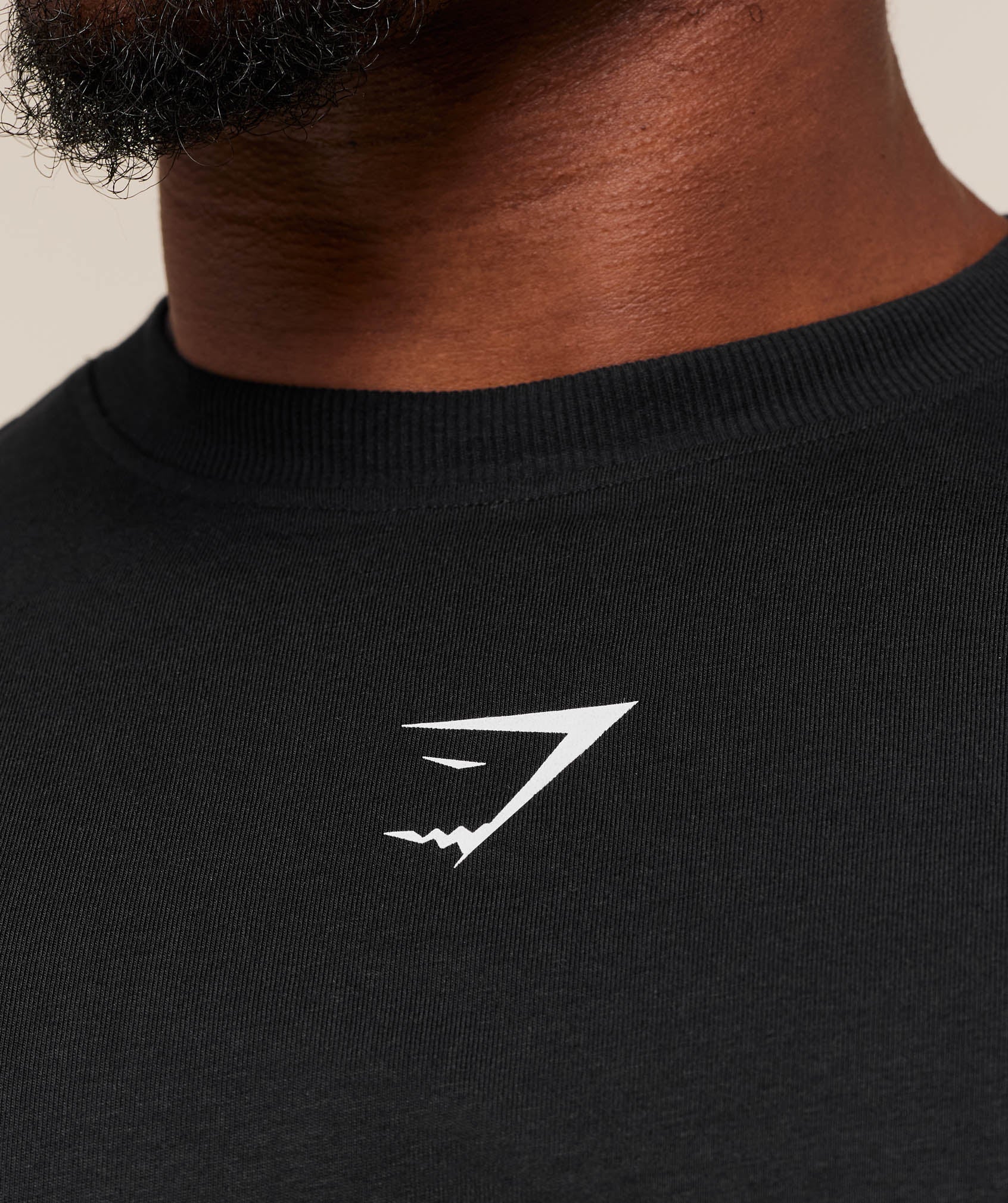 Gymshark Power T-Shirt - Black/Oat White