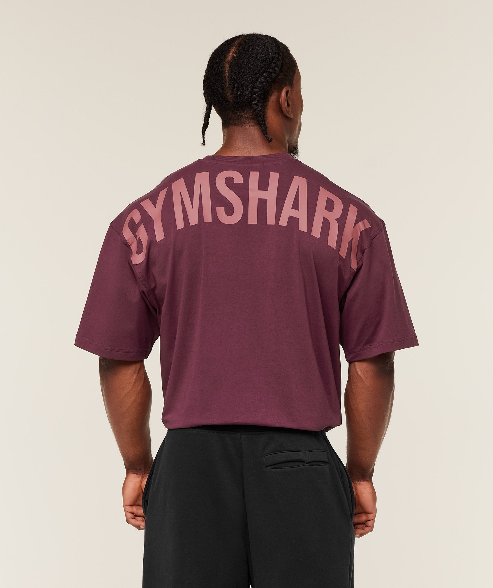 Gymshark Power T-Shirt - GS Impact Burgundy