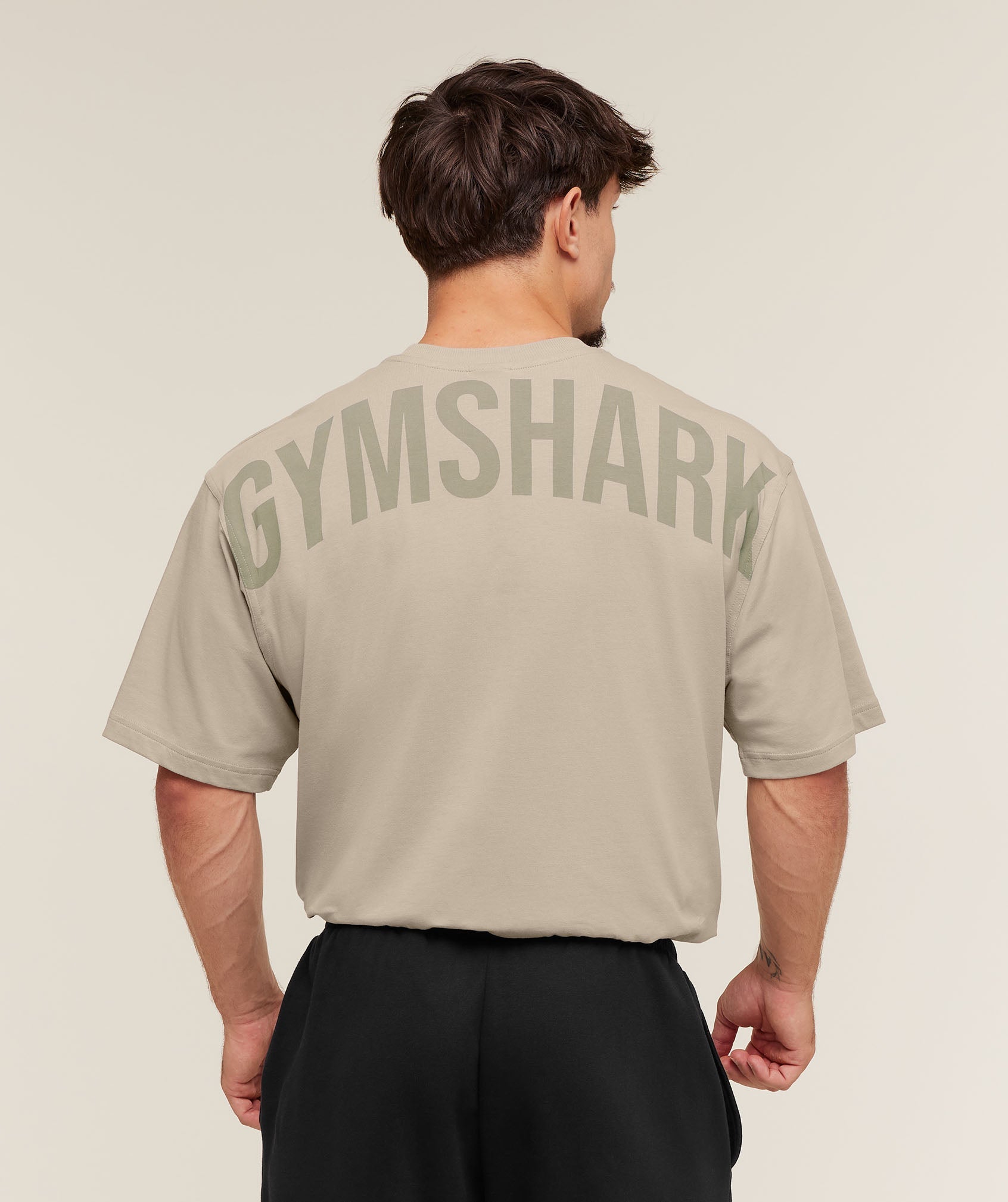 Gymshark Power T-Shirt - Mushroom Grey