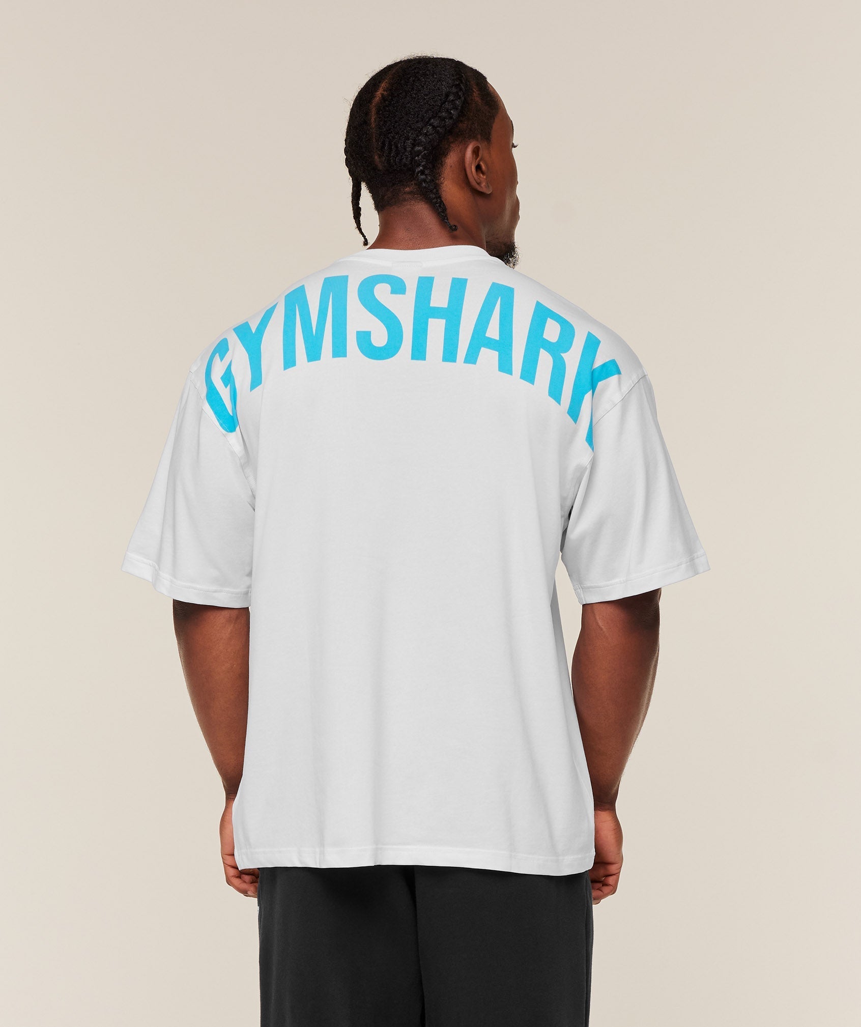 Gymshark Power T-Shirt - GS White/GS Brand Blue