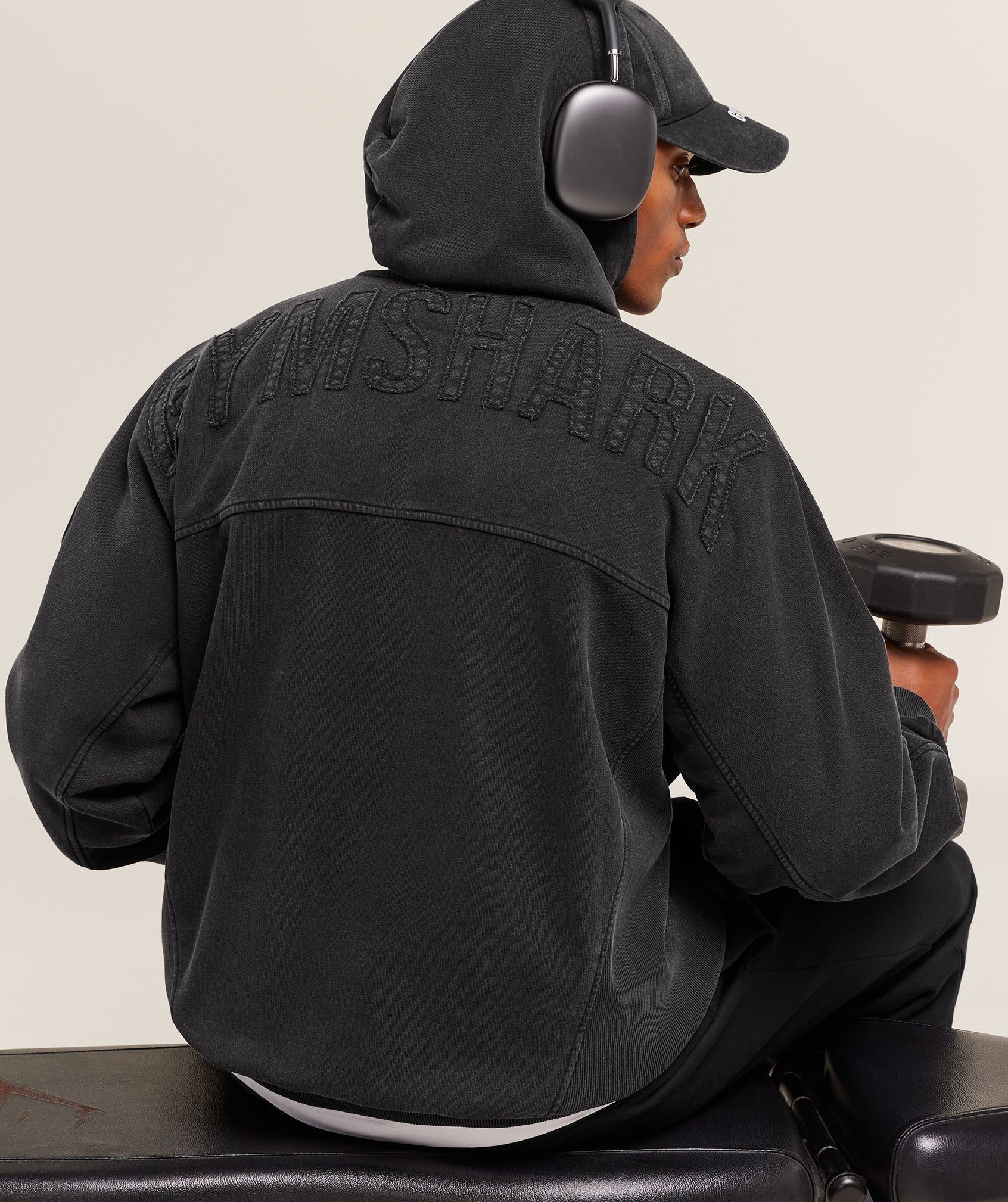 Gymshark Power Washed Hoodie - GS Black