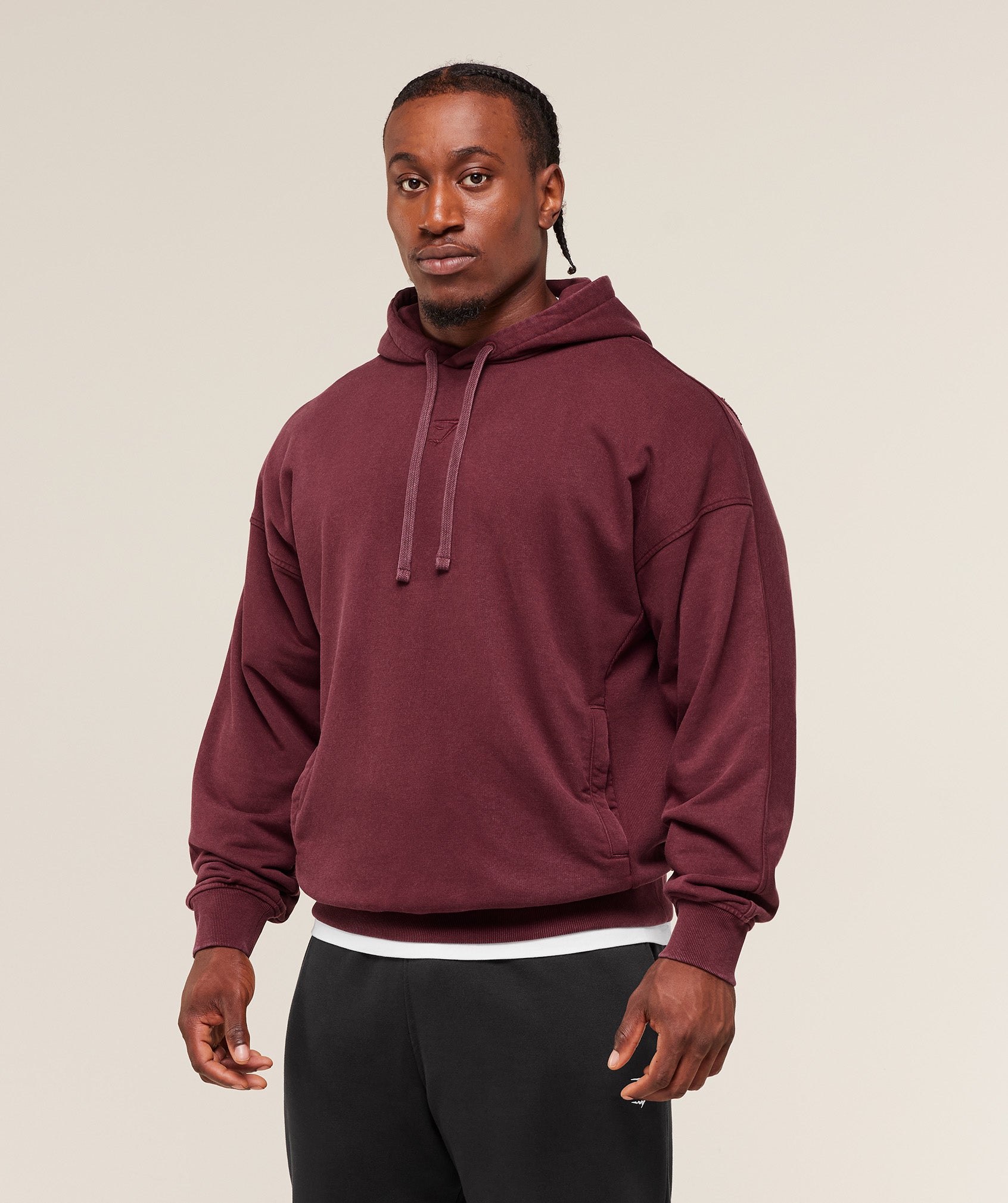 Gymshark Power Washed Hoodie - GS Rich Maroon