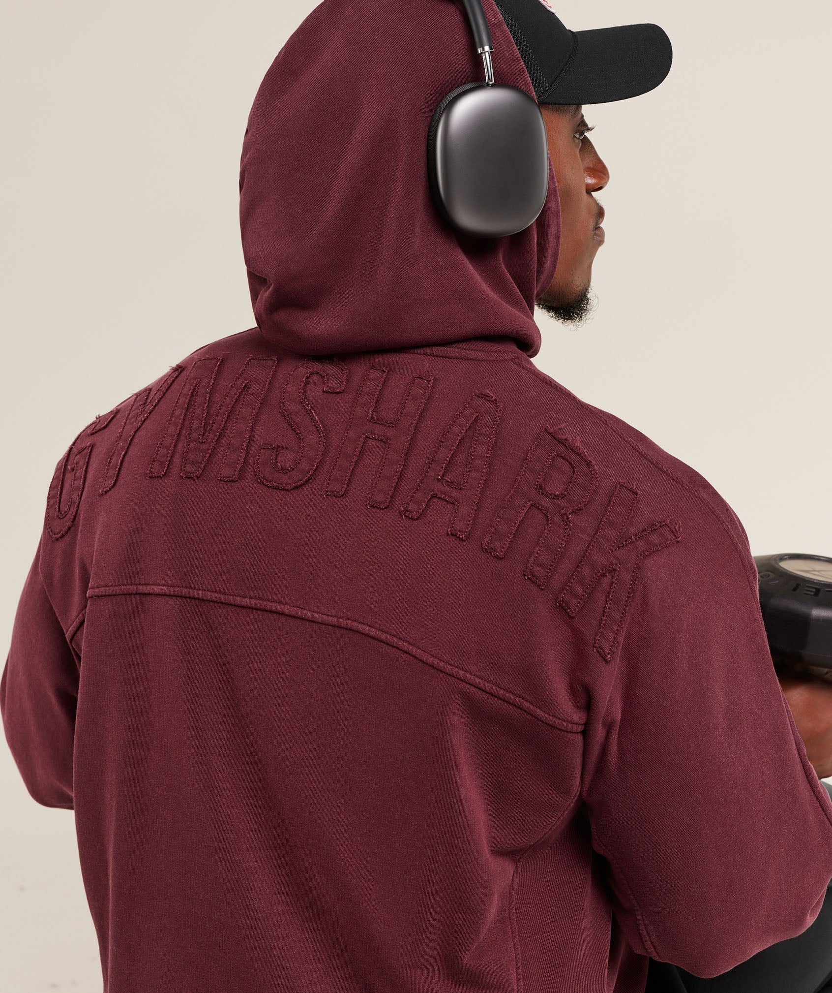Gymshark Power Washed Hoodie - GS Rich Maroon