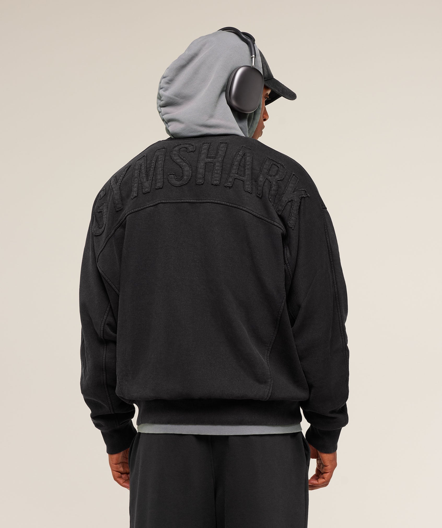 Gymshark Power Washed Jersey Track Jacket - GS Black