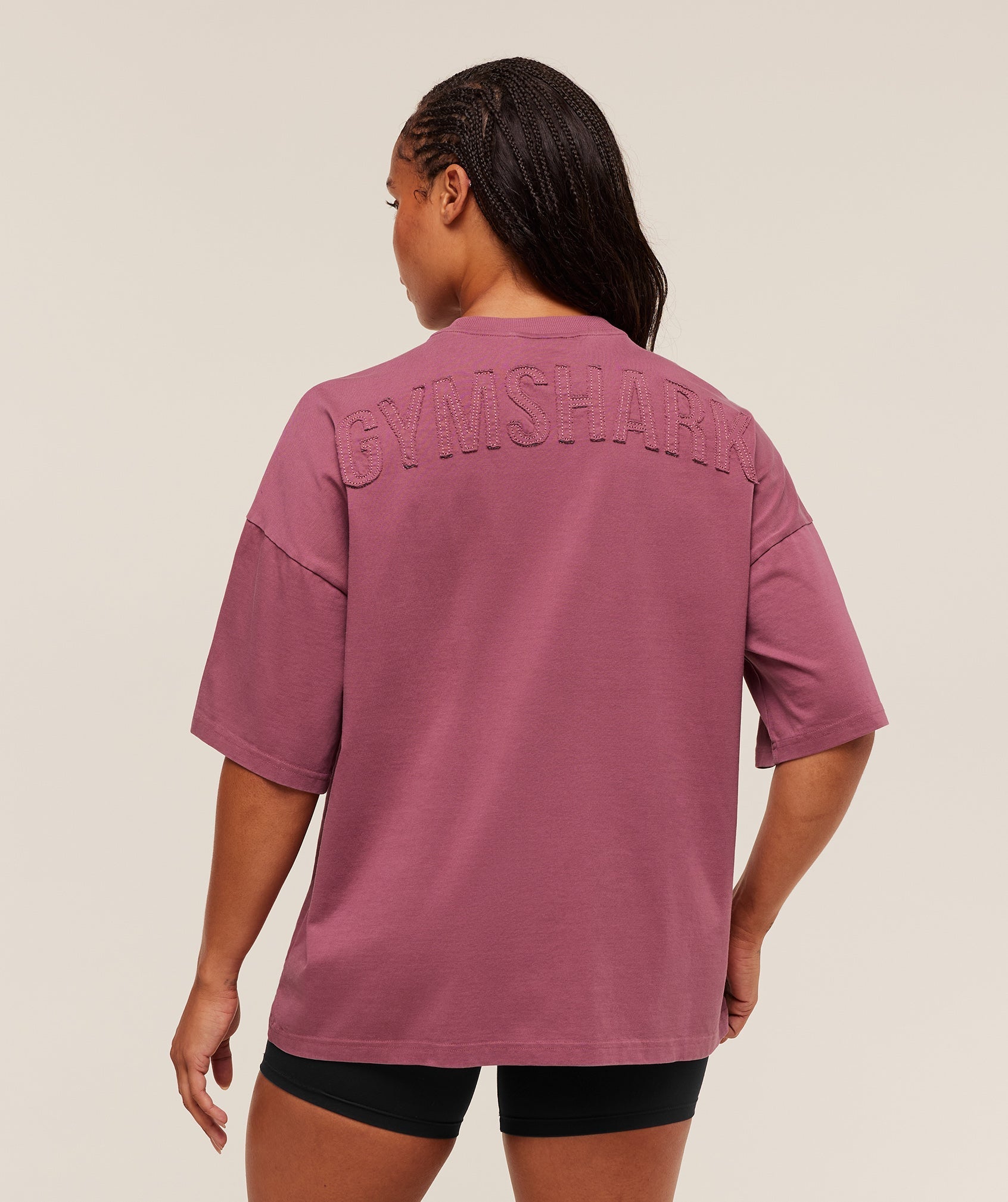 Gymshark Power Washed Oversized T-Shirt - Reset Pink/Acid Wash Small Ball