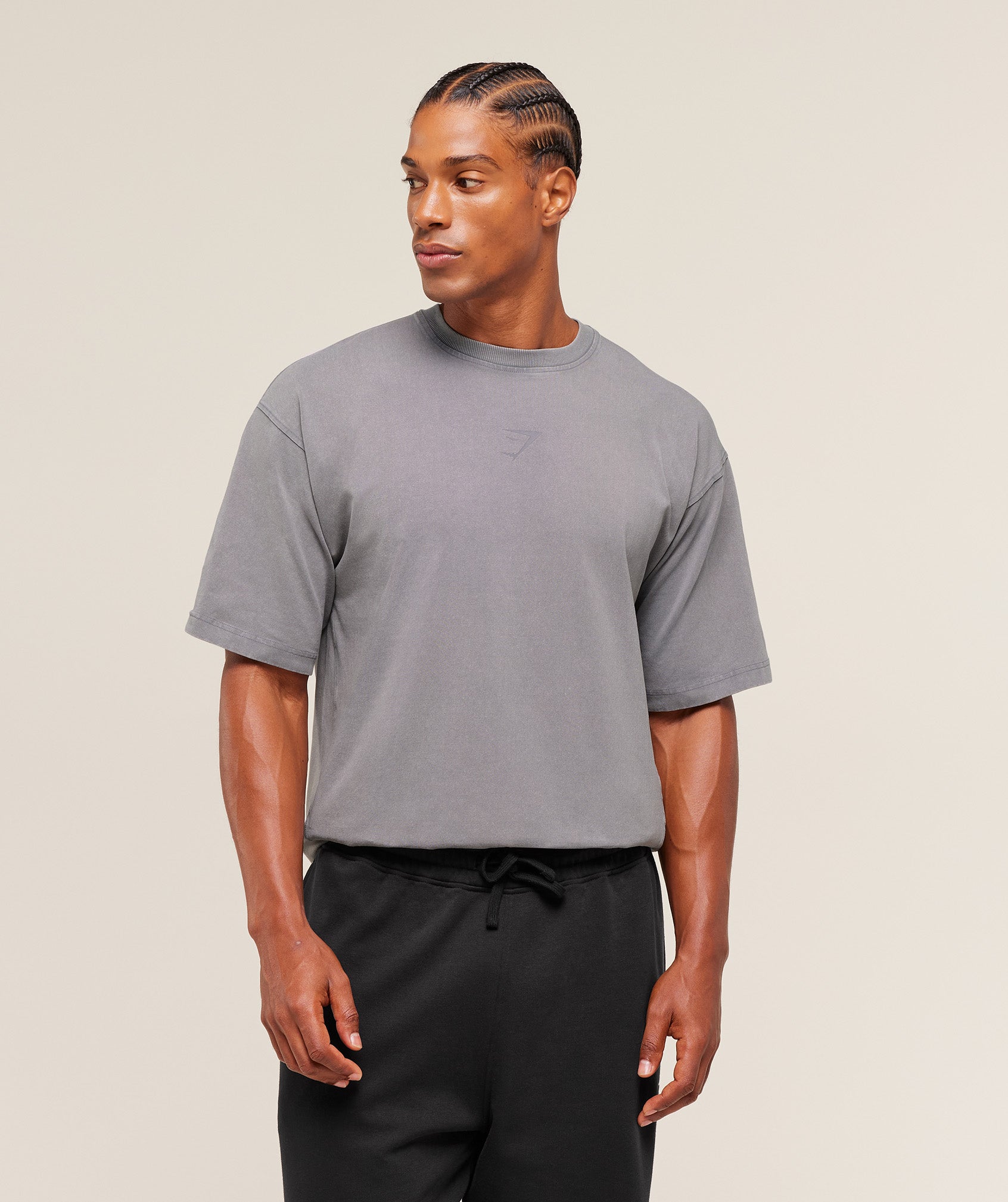 Gymshark Power Washed T-Shirt - GS Medium Grey