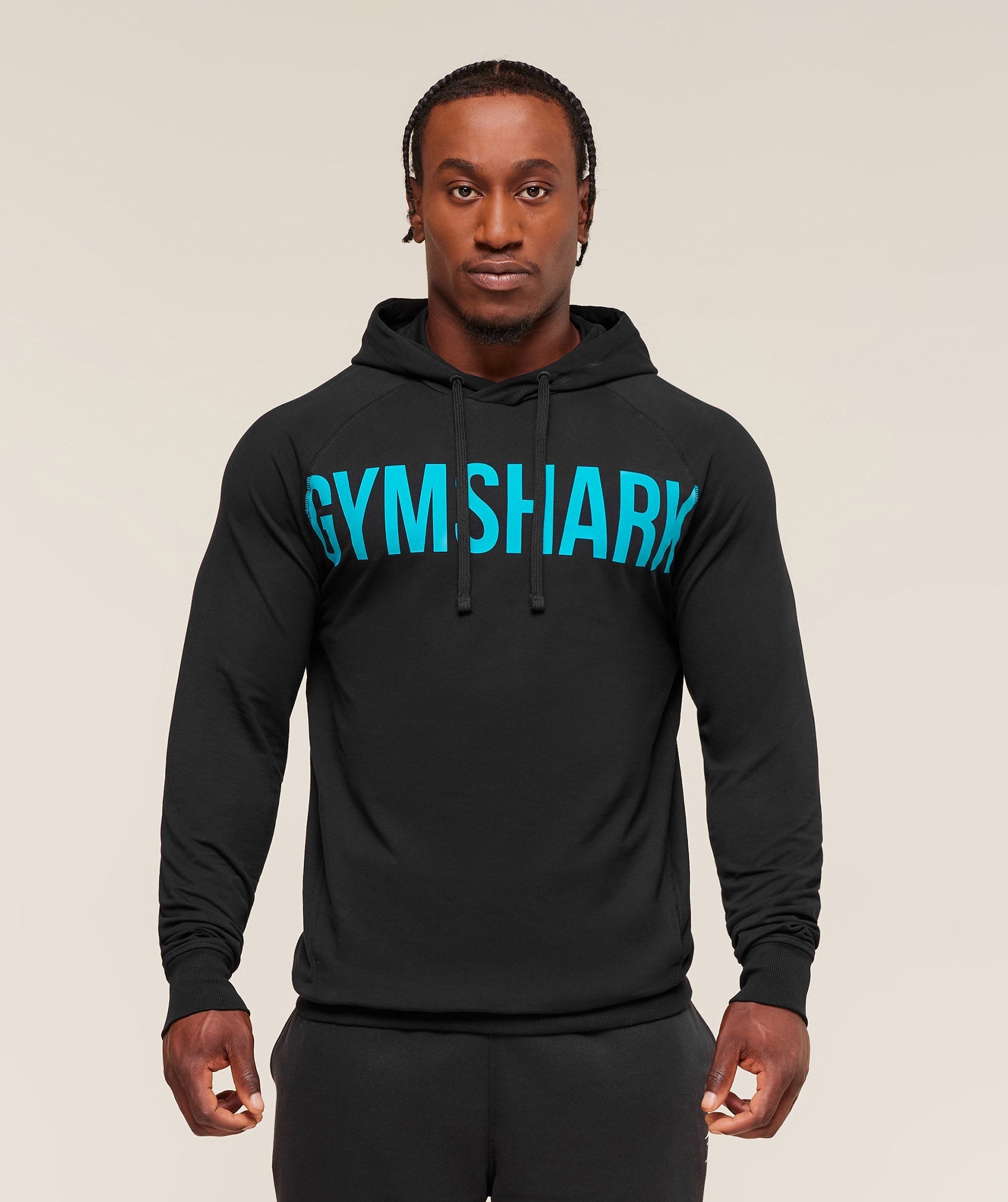 Gymshark Prime Hoodie - Black/Brand Blue