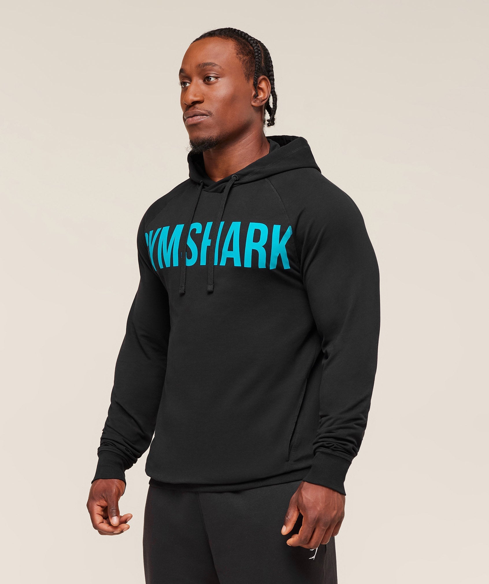 Gymshark Prime Hoodie - Black/Brand Blue